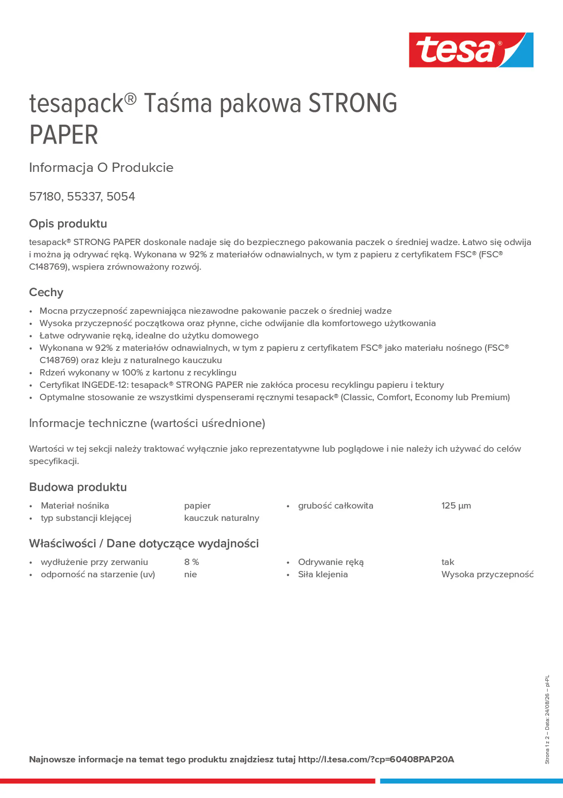 Product information_tesapack® 60408PAP20A_pl-PL