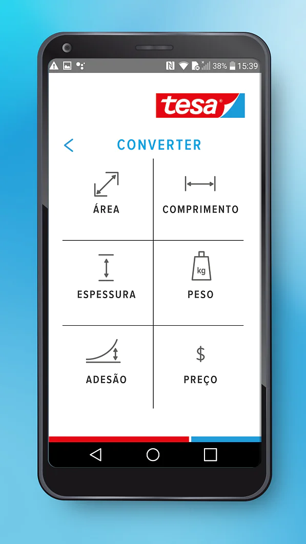 Converter fitas adesivas