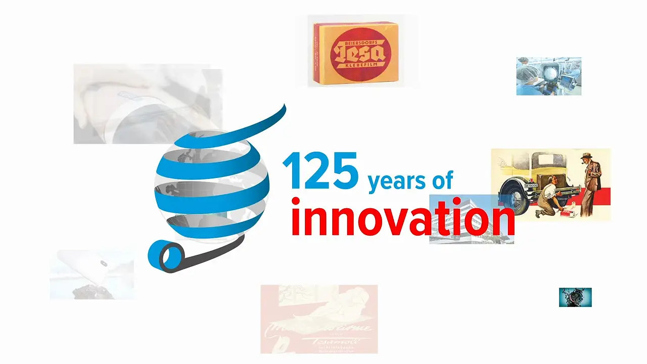 Introdução do estágio página principal de 125 anos de inovação