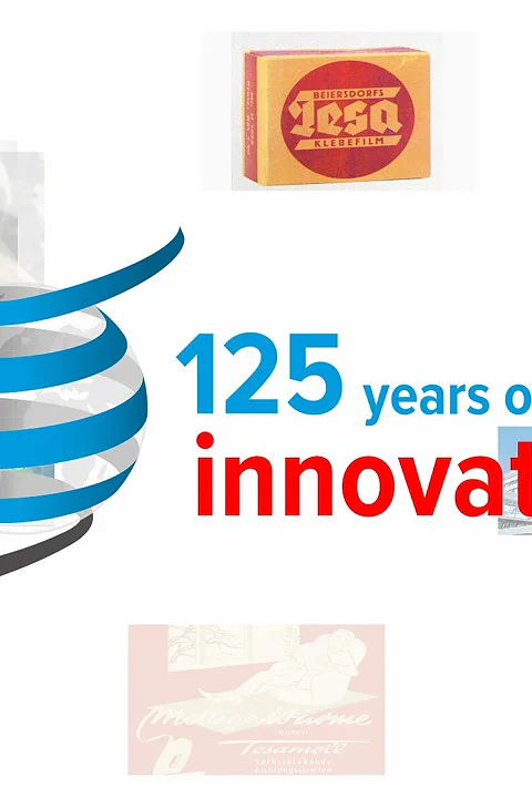 Introdução do estágio página principal de 125 anos de inovação