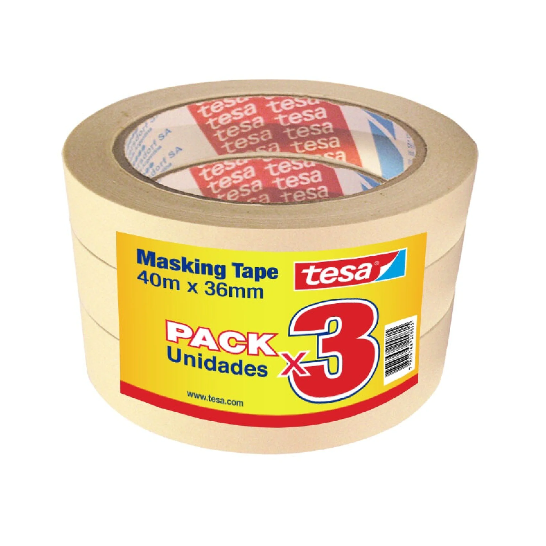 [en-en] tesa masking tape 3 Rollos 40m x 36mm, LA