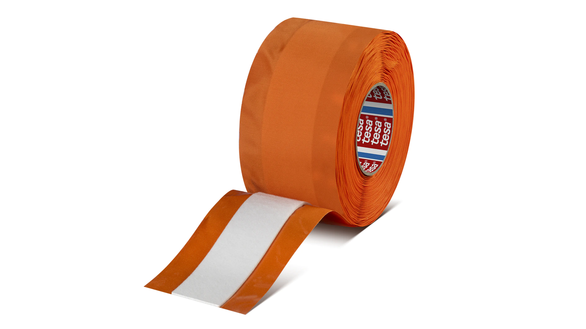 63000 crash protection Um rolo de fita tesa preta com uma tira branca parcialmente estendida. O carretel interno é etiquetado com o nome da marca tesa em vermelho e branco. A fita tesa é mostrada contra um fundo simples e claro. (This text has been generated by AI)