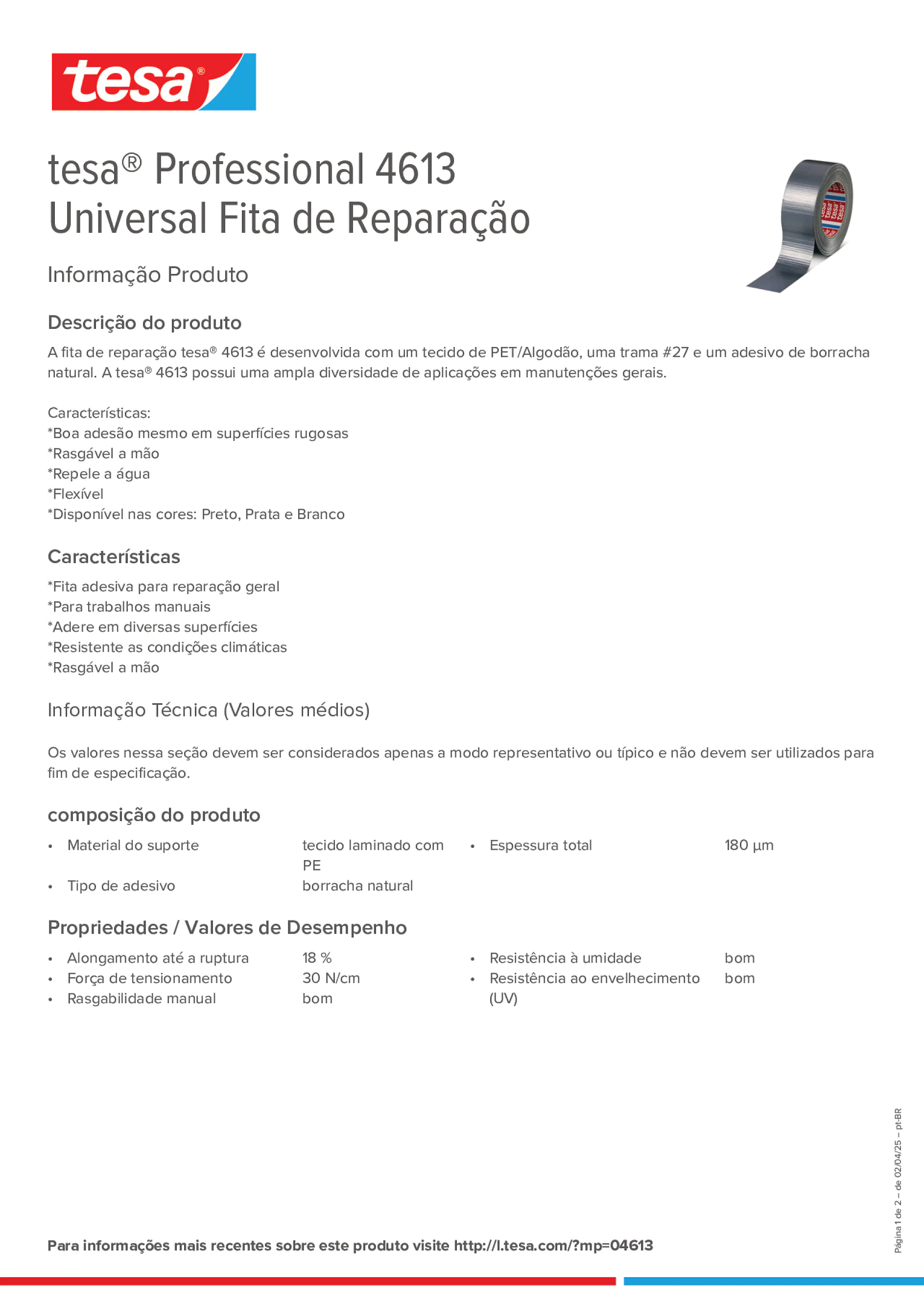 Product information_tesa® Professional 04613_pt-BR