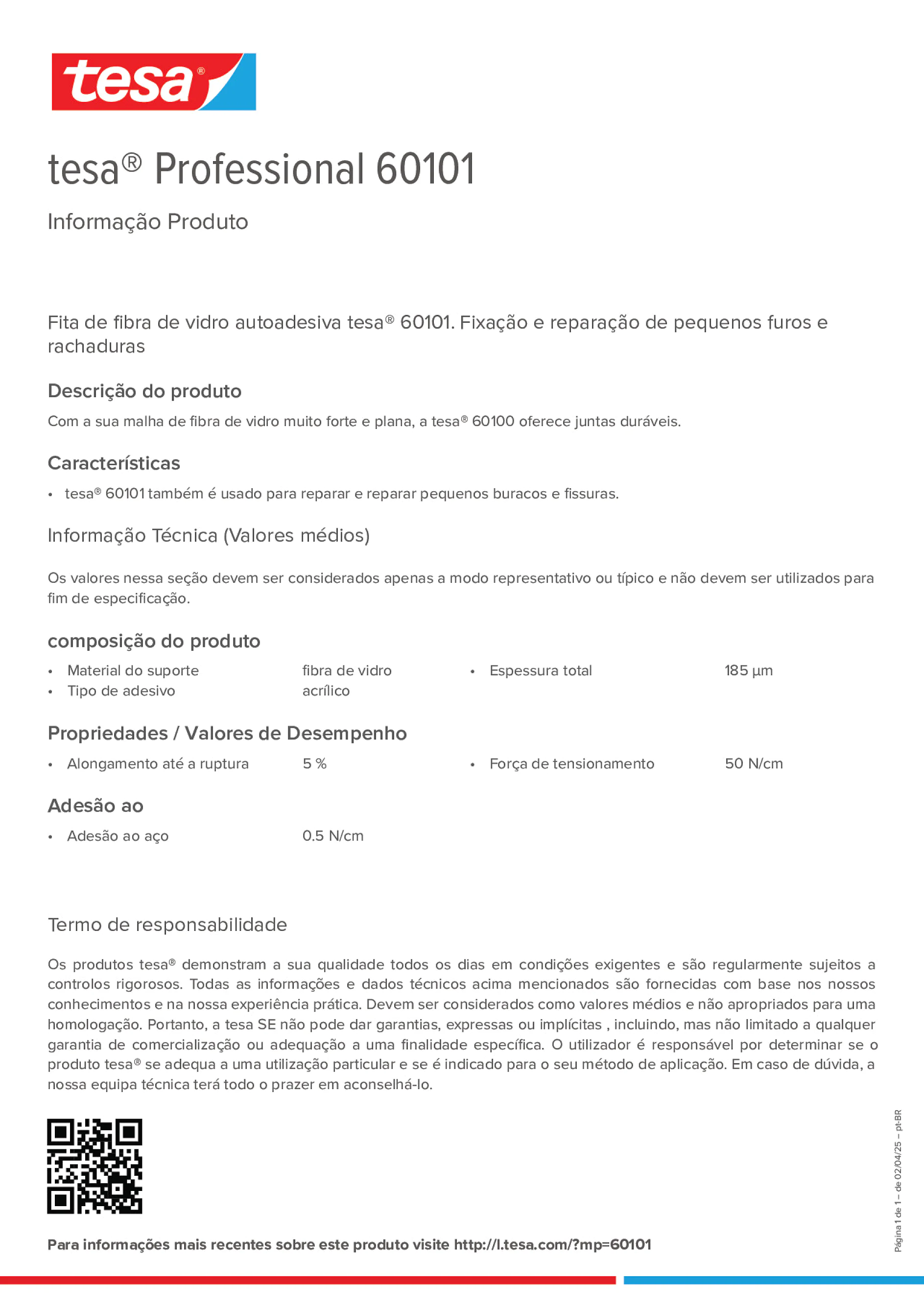 Product information_tesa® Professional 60101_pt-BR