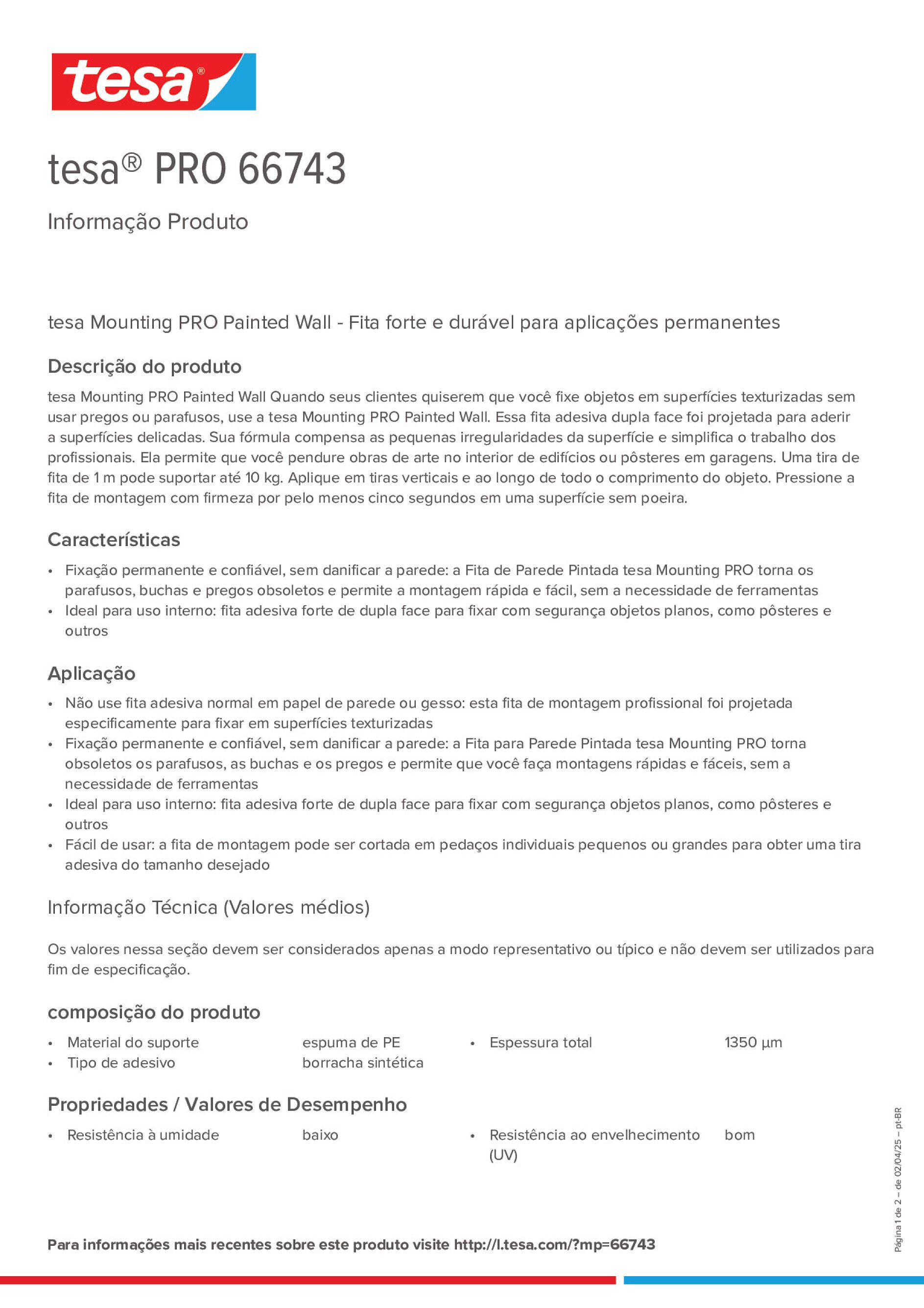 Product information_tesa® PRO 66743_pt-BR