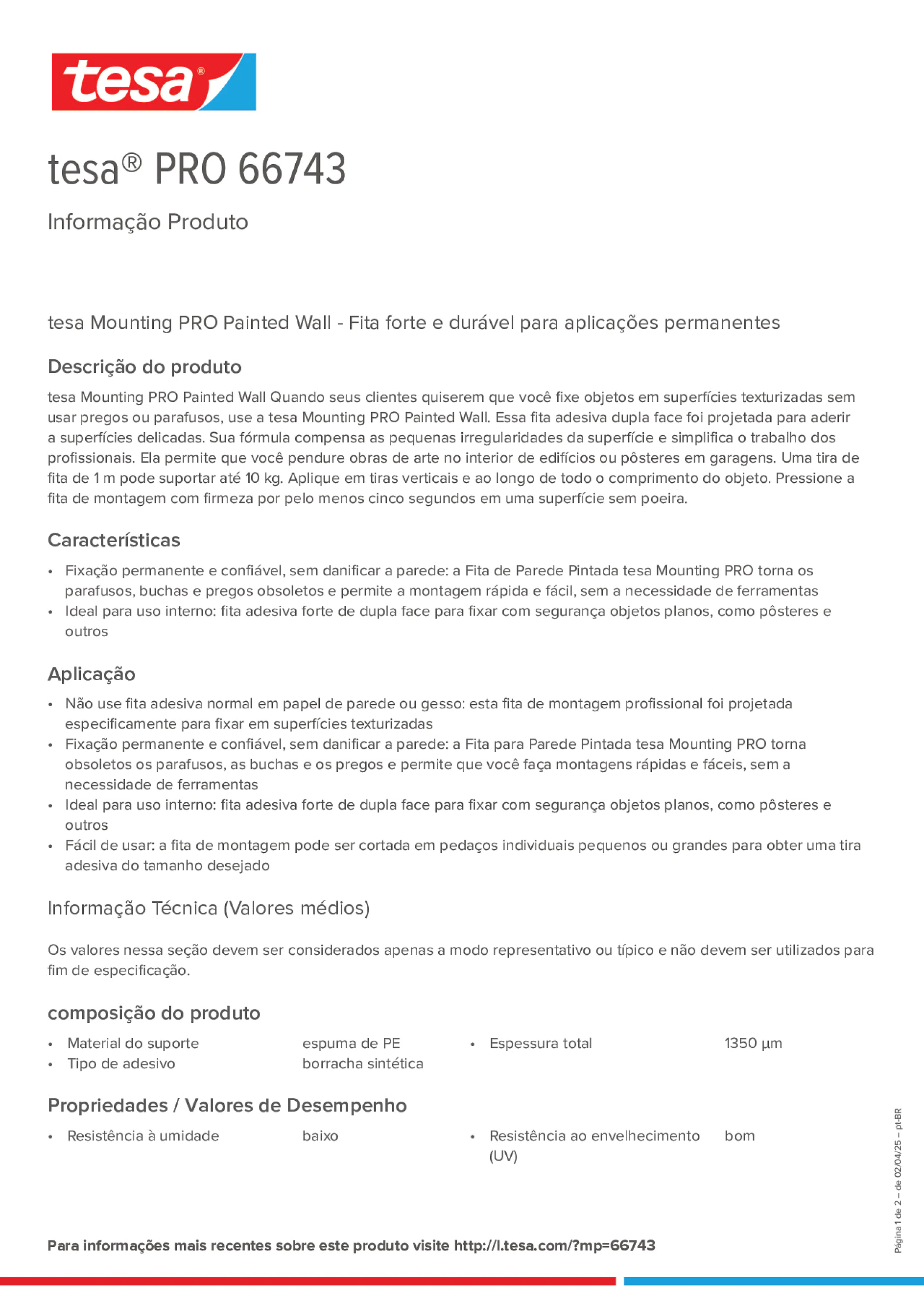 Product information_tesa® PRO 66743_pt-BR