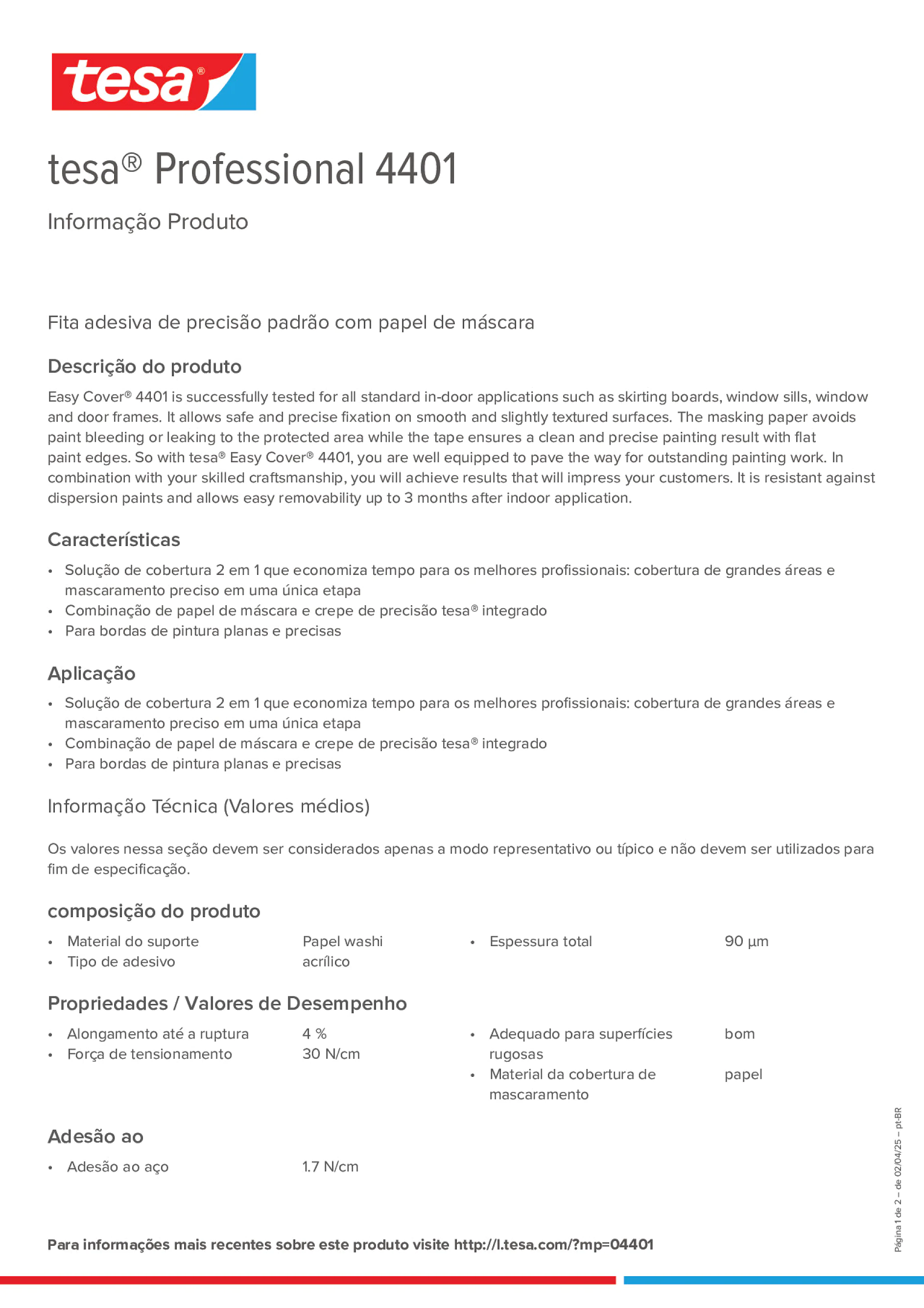 Product information_tesa® Professional 04401_pt-BR