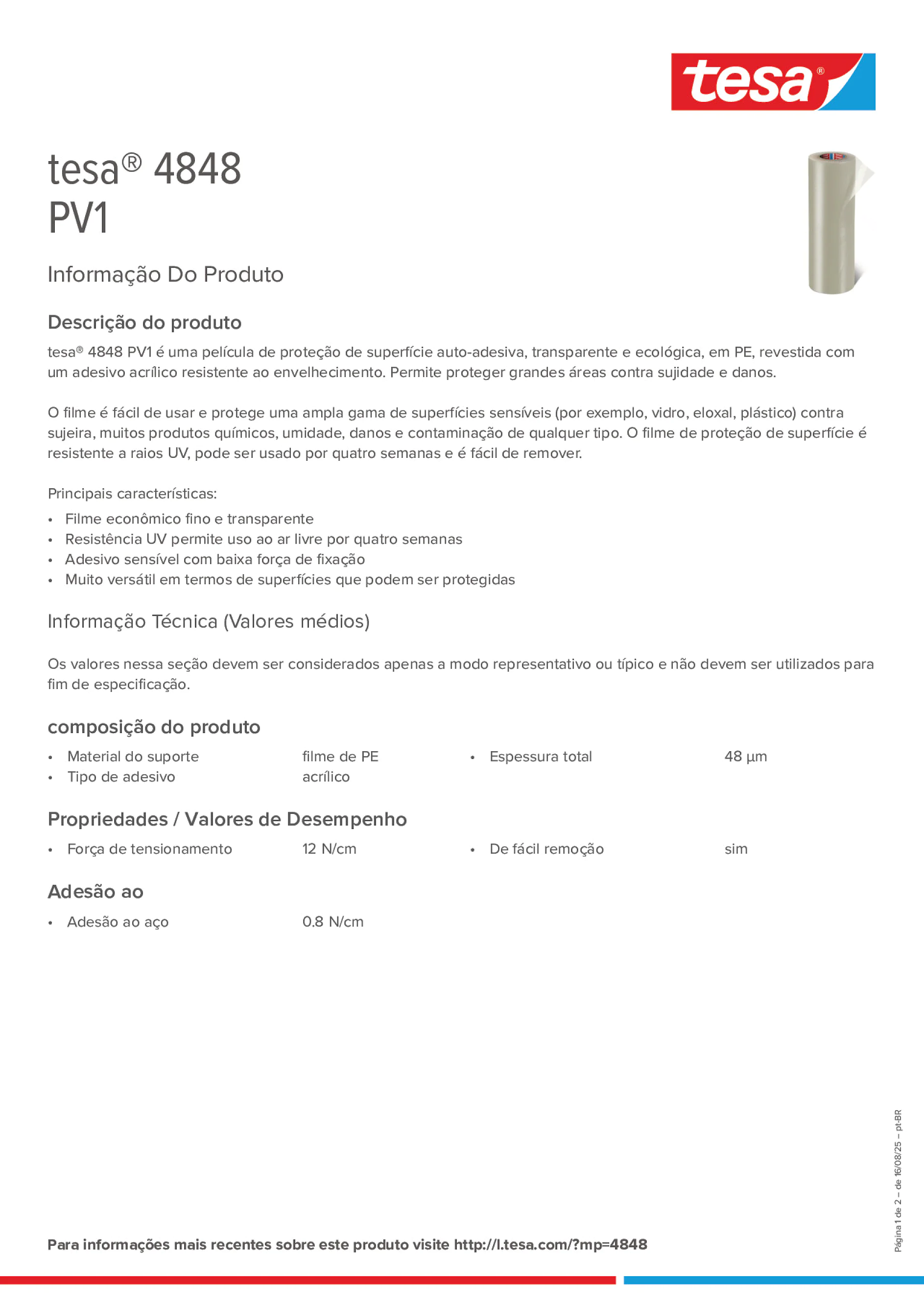 Product information_tesa® 4848_pt-BR