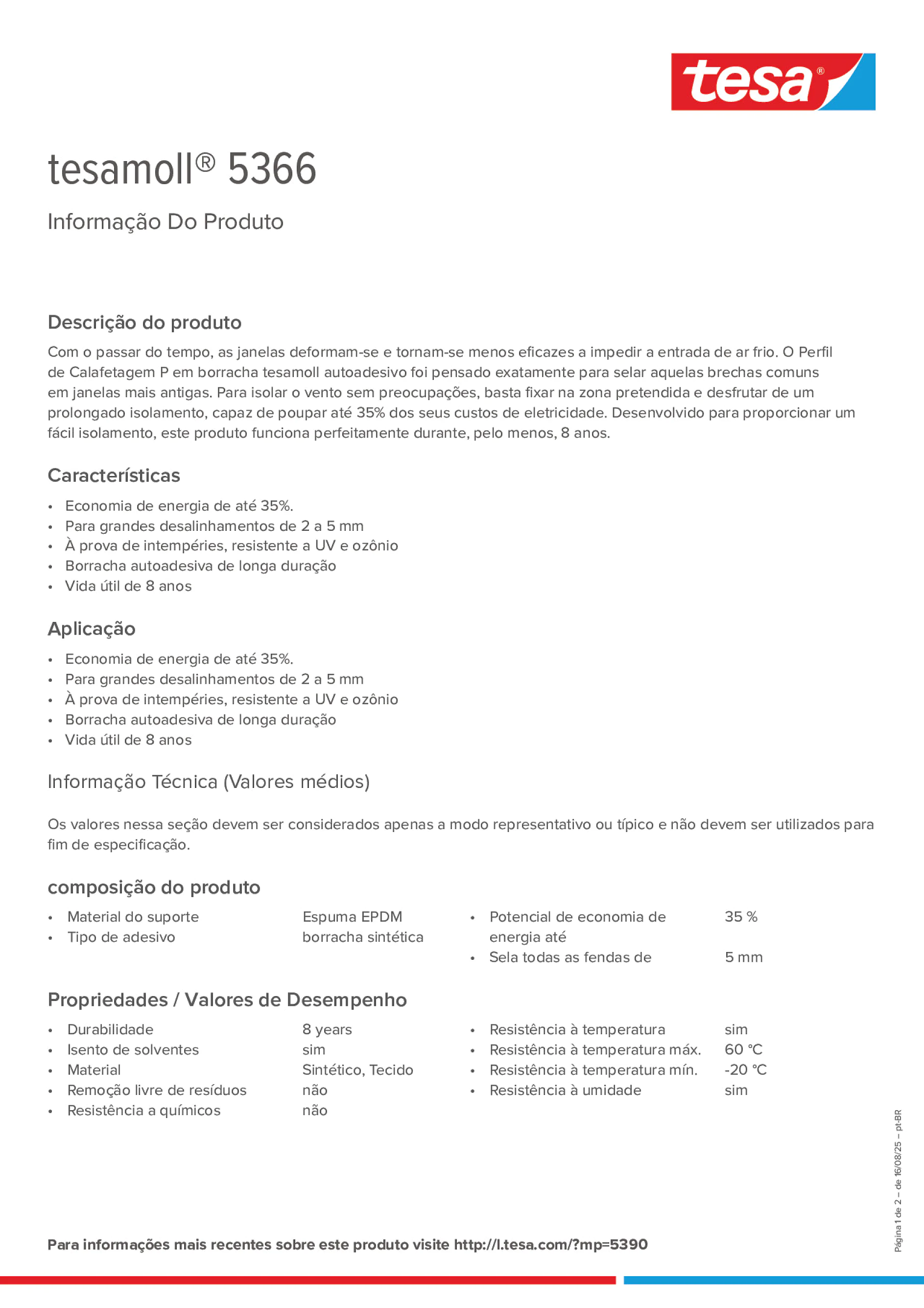 Product information_tesamoll® 5366_pt-BR