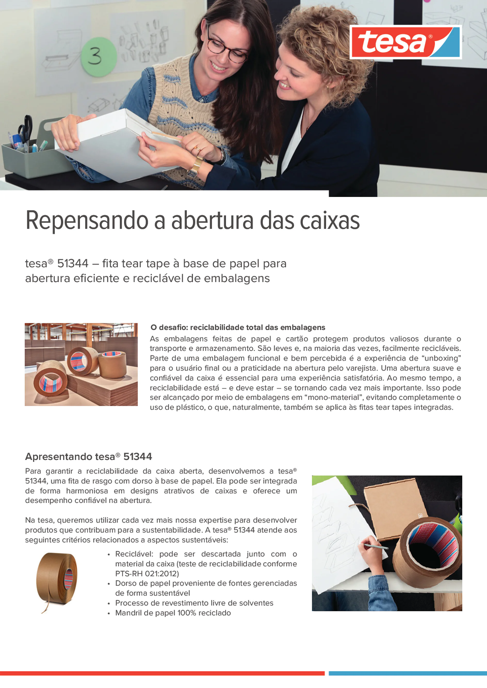 tesa® 51344 fita de rasgar à base de papel