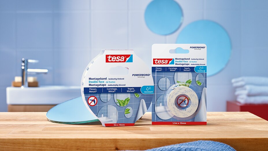 How to use tesa® Mounting Tape for Tiles & Metal. How to use tesa® Mounting Tape for Tiles & Metal.