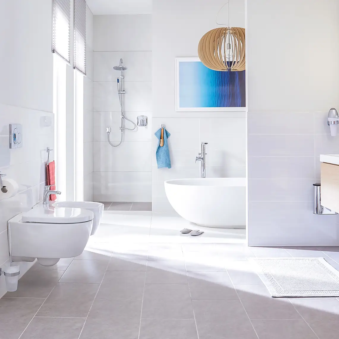 O design alia-se à perfeita elegância para casas de banho de luxo.