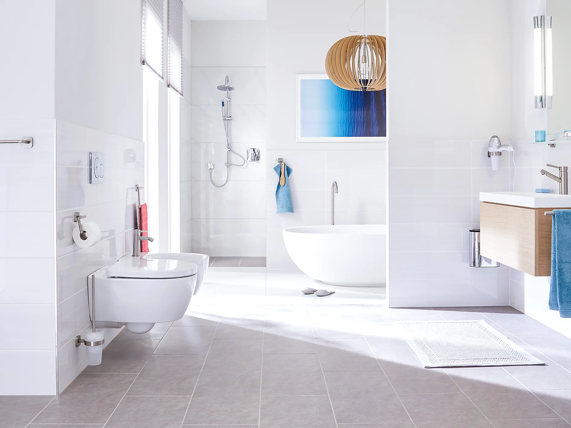 Design estético e formas funcionais para a sua casa de banho.
