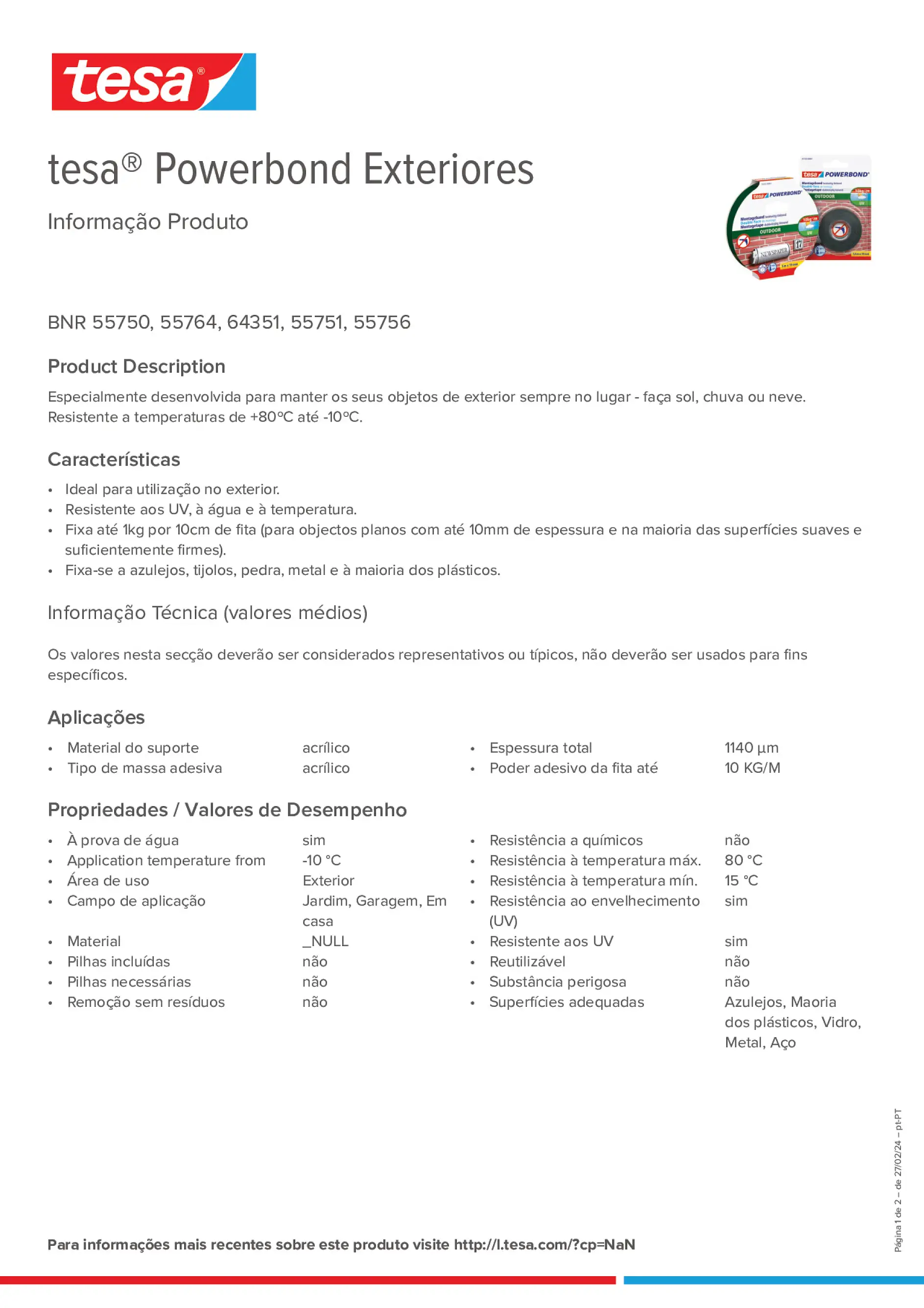 Product information_tesa® Powerbond 55751_pt-PT