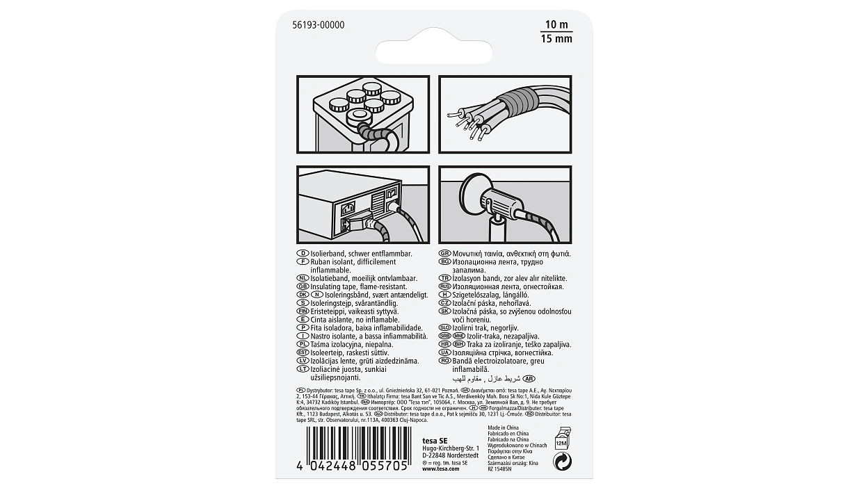 [en-en] tesa Iso Tape, 10m x 15mm, black