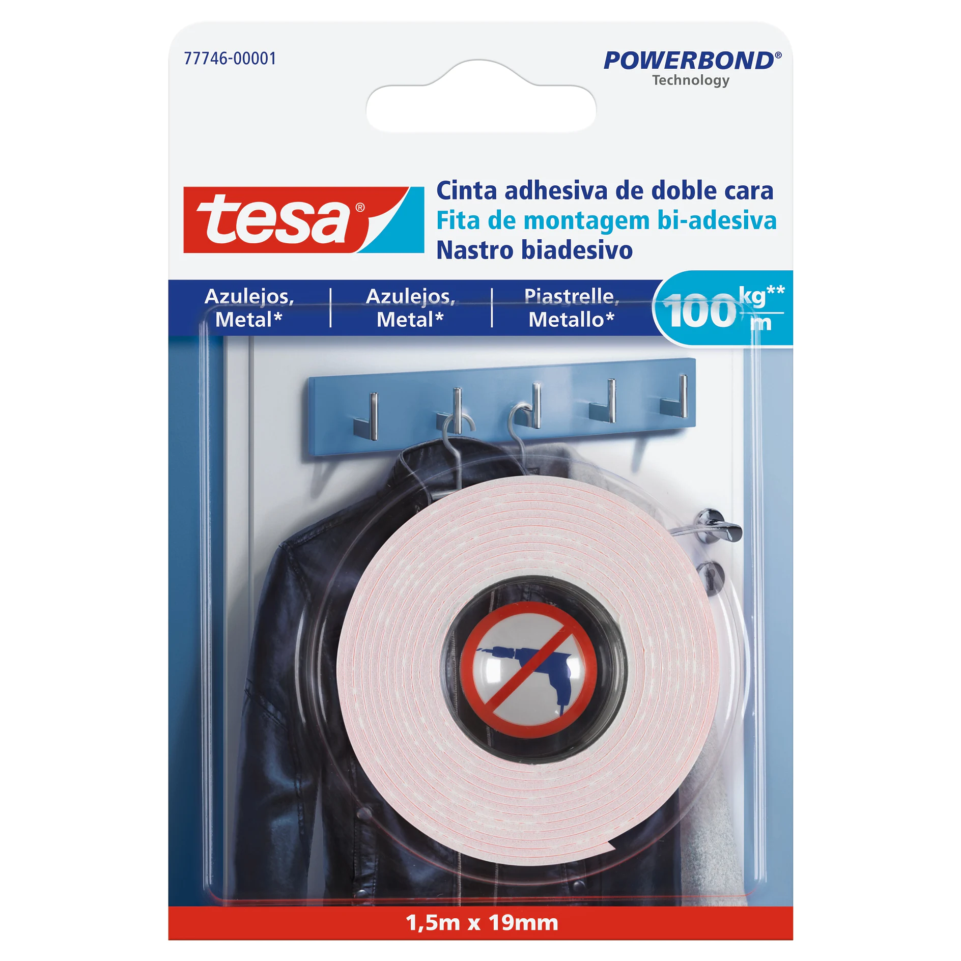 [en-en] tesa Smart Mounting System MOUNTING TAPE 1,5X19 TILES BLIST