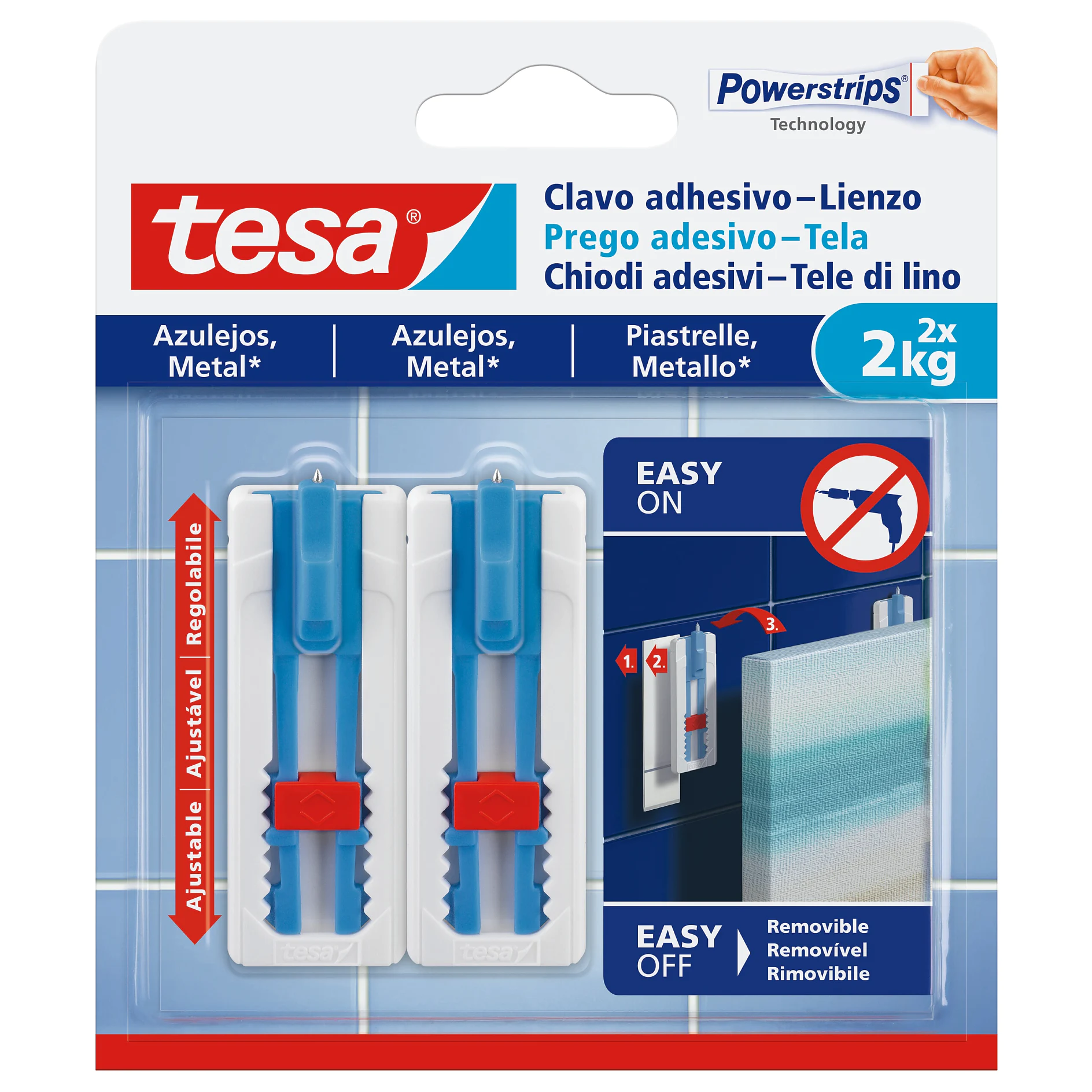 [en-en] tesa Smart Mounting System Adhesive Nail - 2kg Tiles