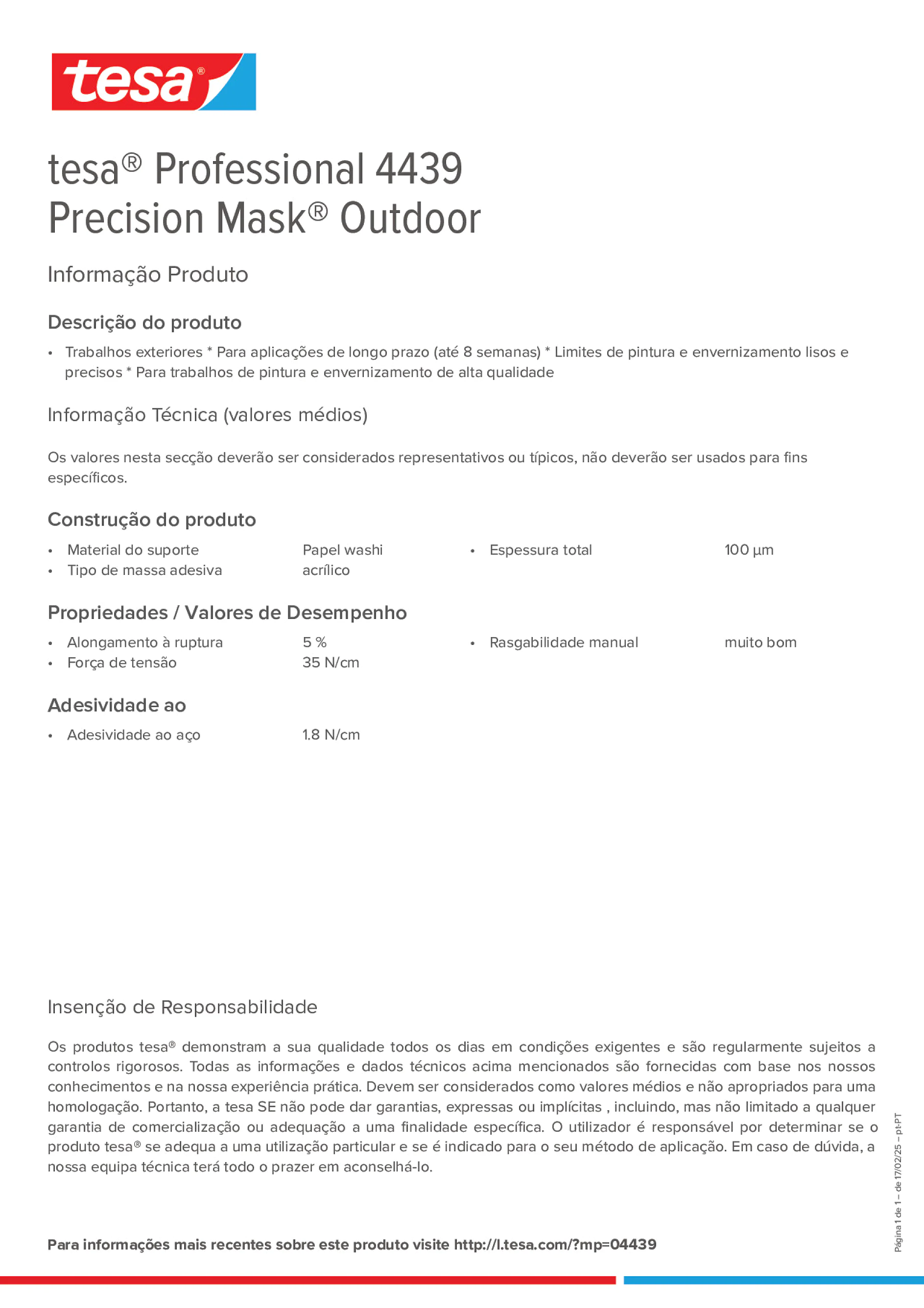 Product information_tesa® Professional 04439_pt-PT