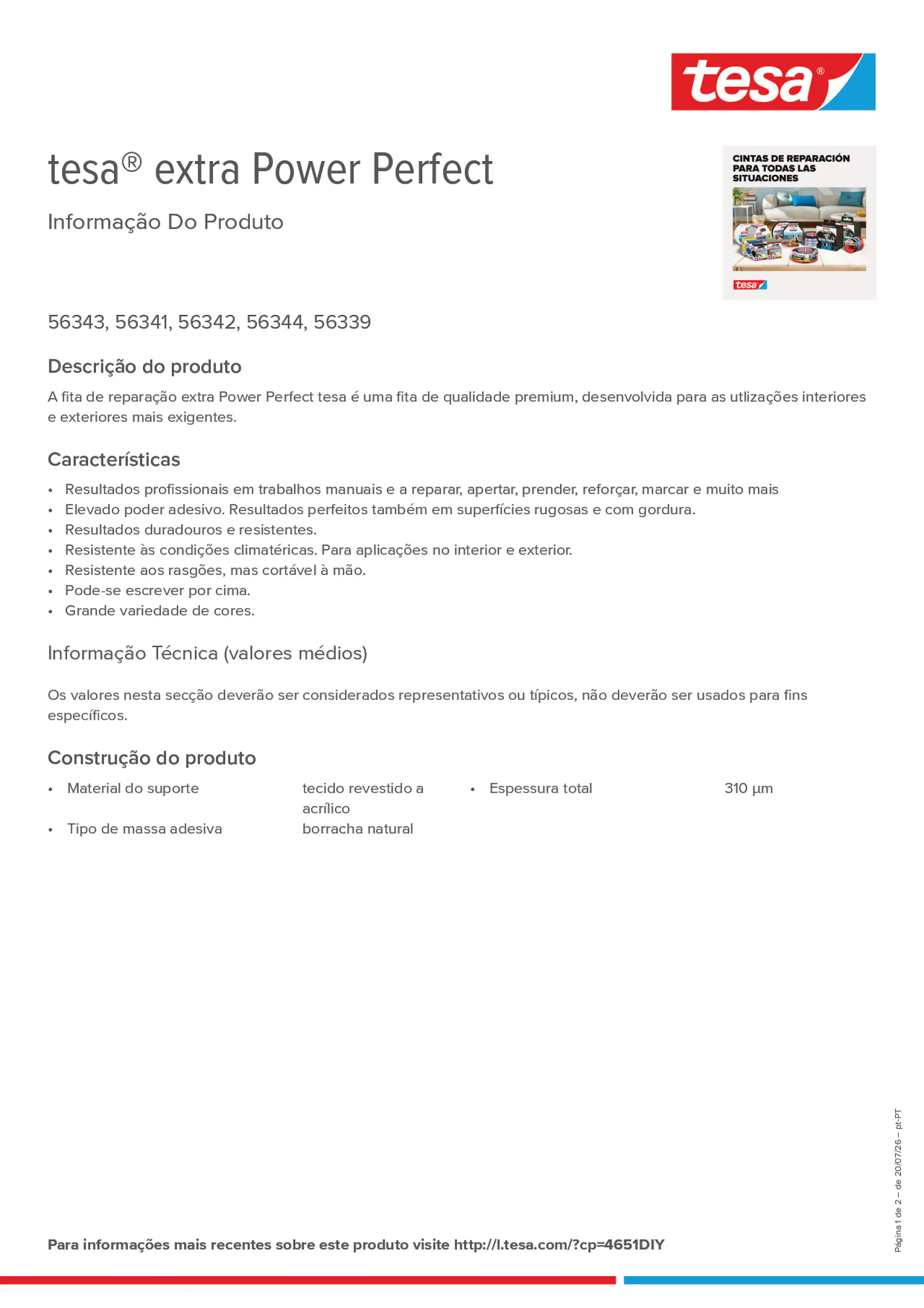 Product information_tesa® extra Power 4651DIY_pt-PT