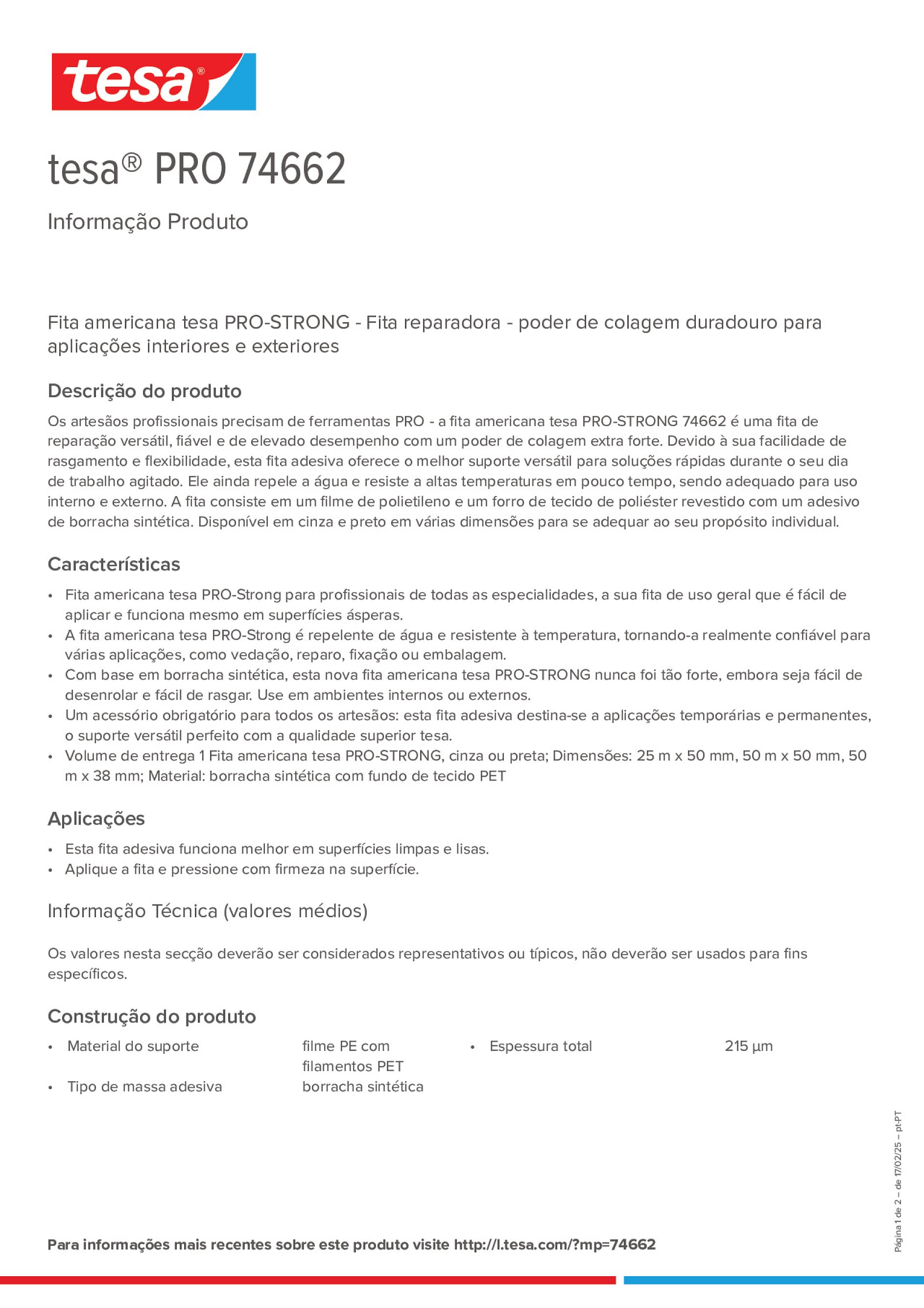 Product information_tesa® PRO 74662_pt-PT