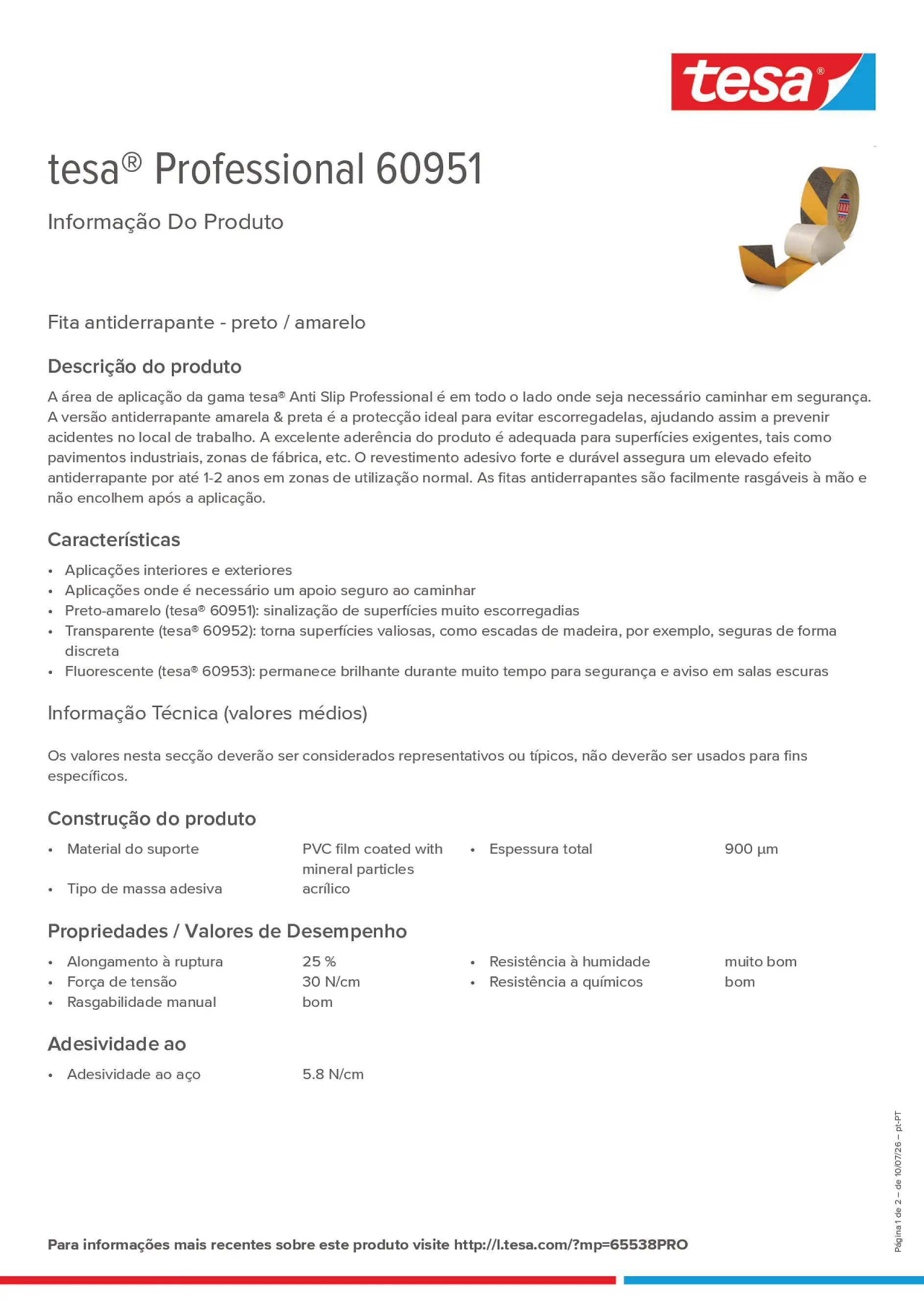Product information_tesa® Professional 60951_pt-PT