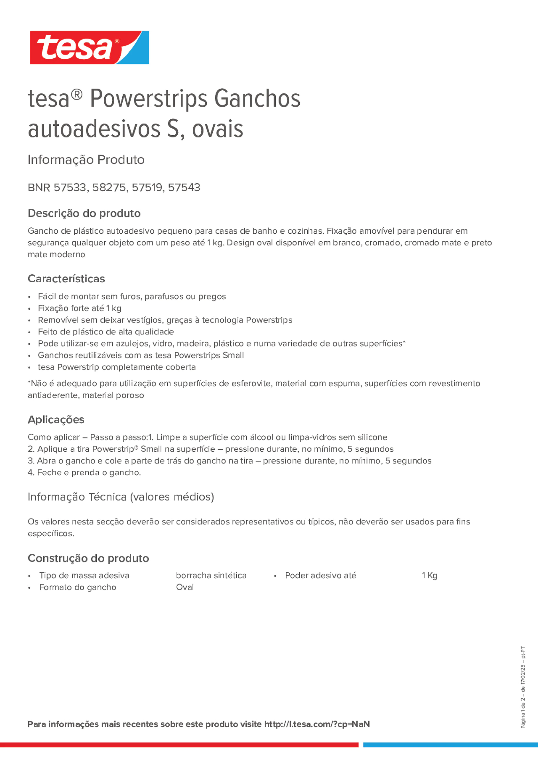 Product information_tesa® Powerstrips 57519_pt-PT