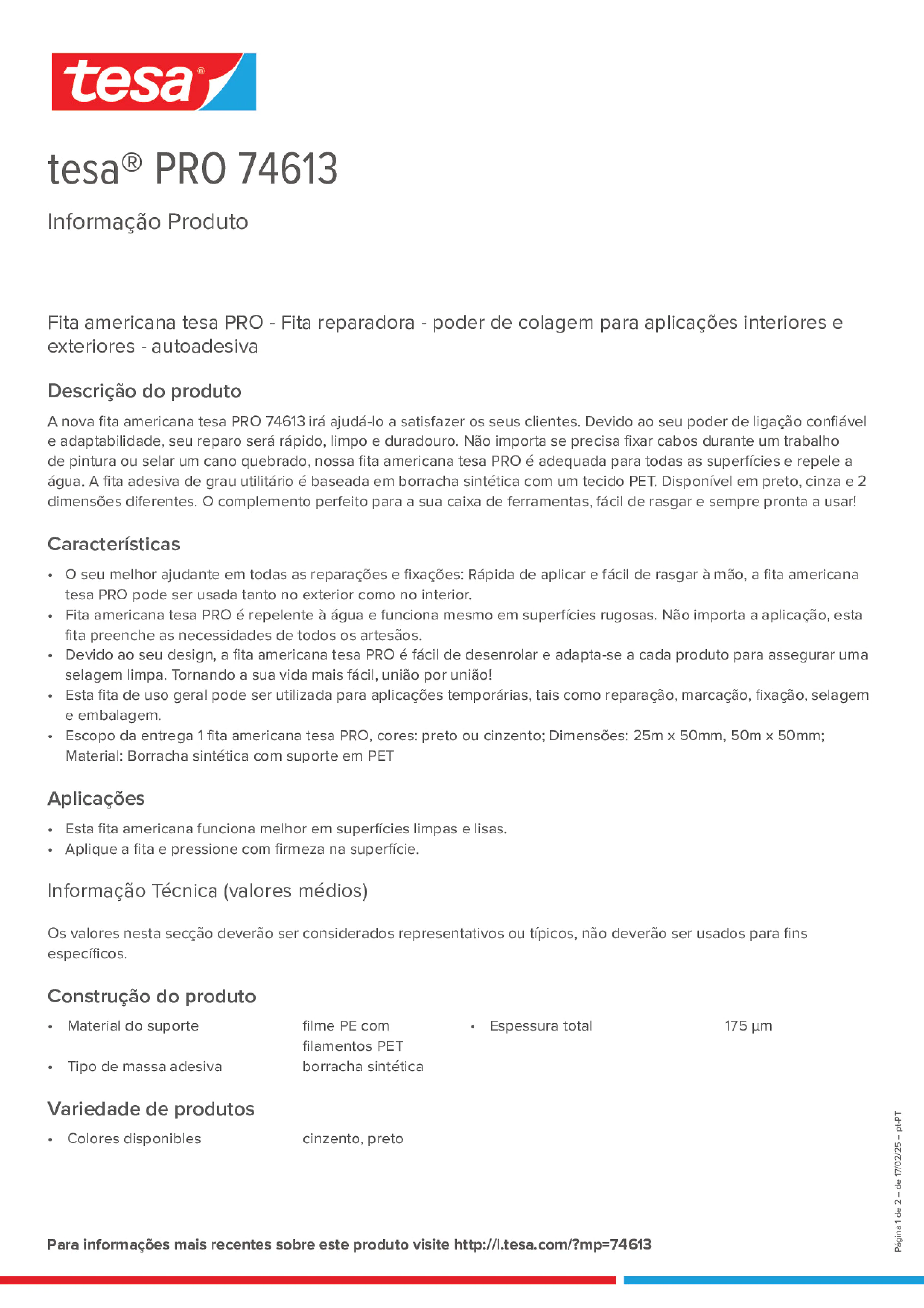 Product information_tesa® PRO 74613_pt-PT