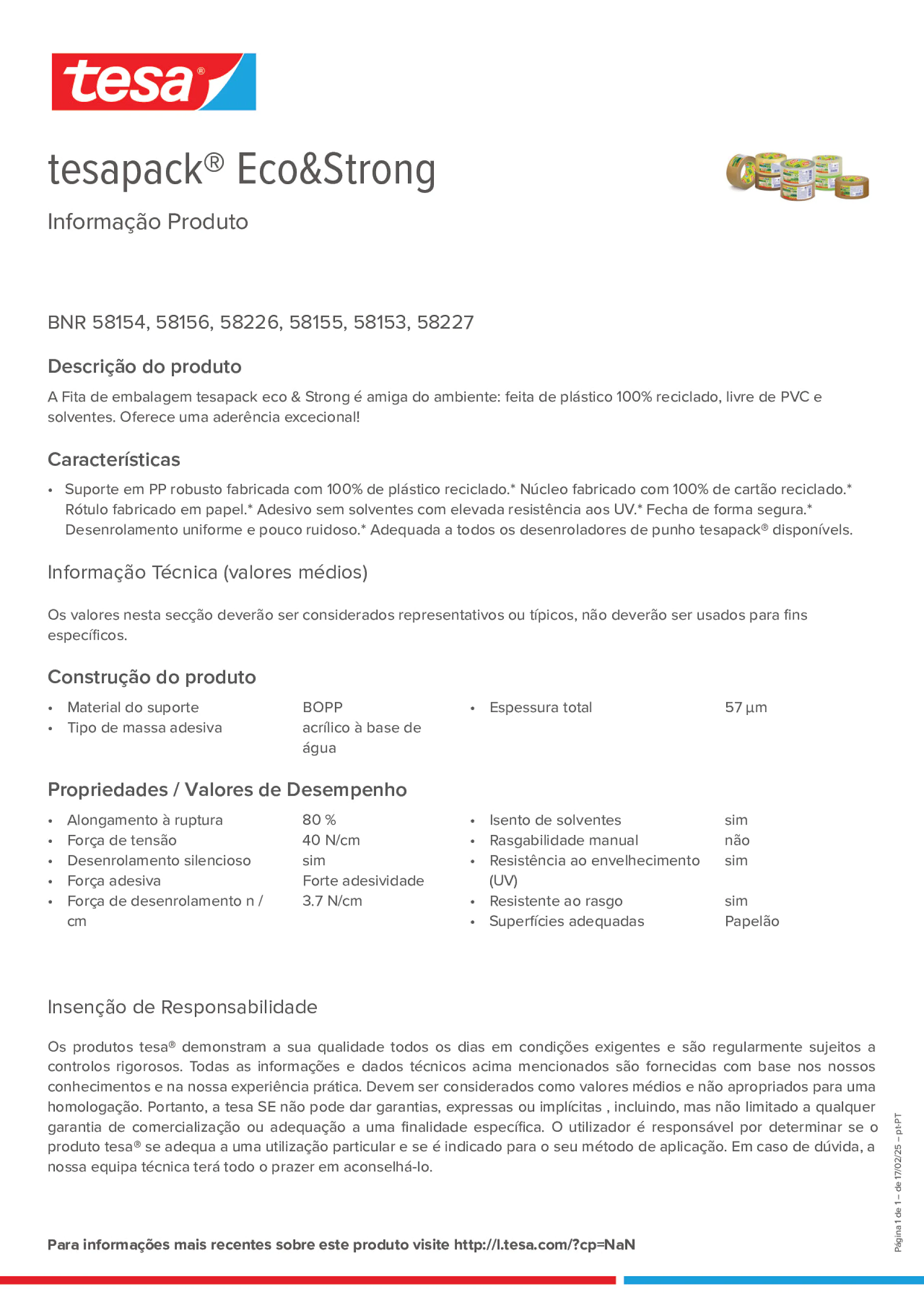 Product information_tesapack® 58154_pt-PT