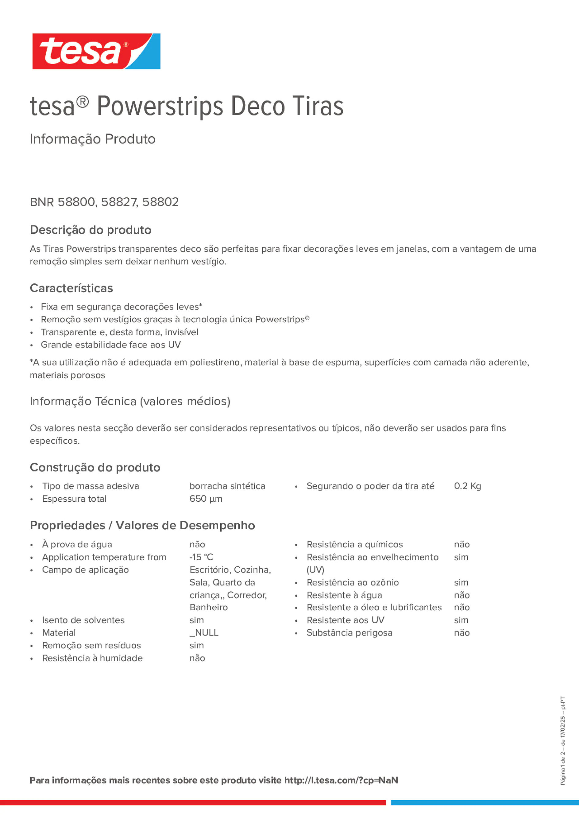 Product information_tesa® Powerstrips 58800_pt-PT