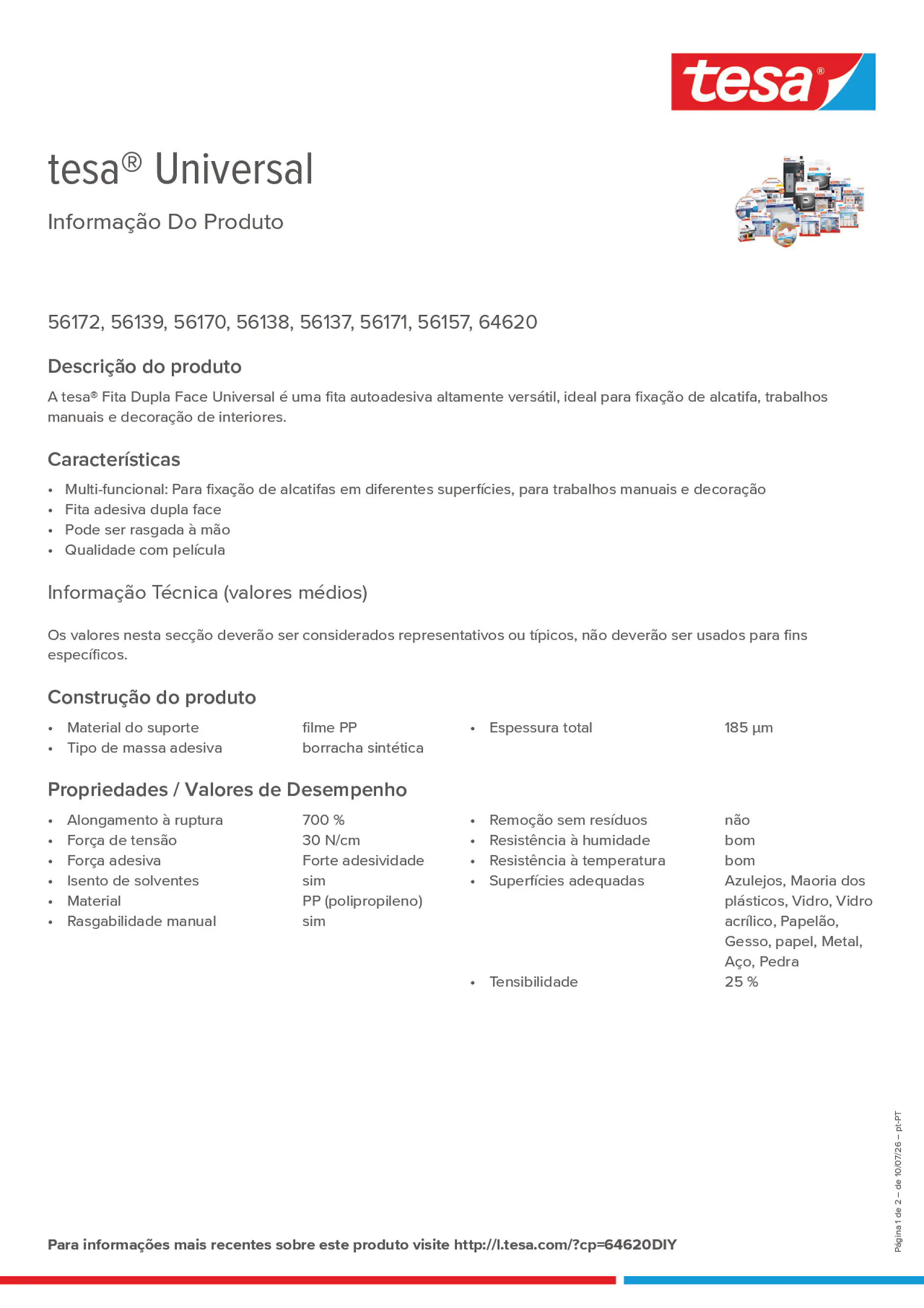Product information_tesa® 64620DIY_pt-PT