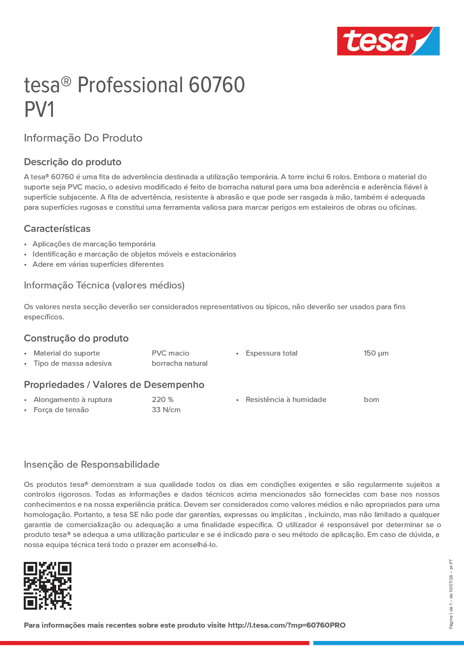 Product information_tesa® Professional 60760_pt-PT