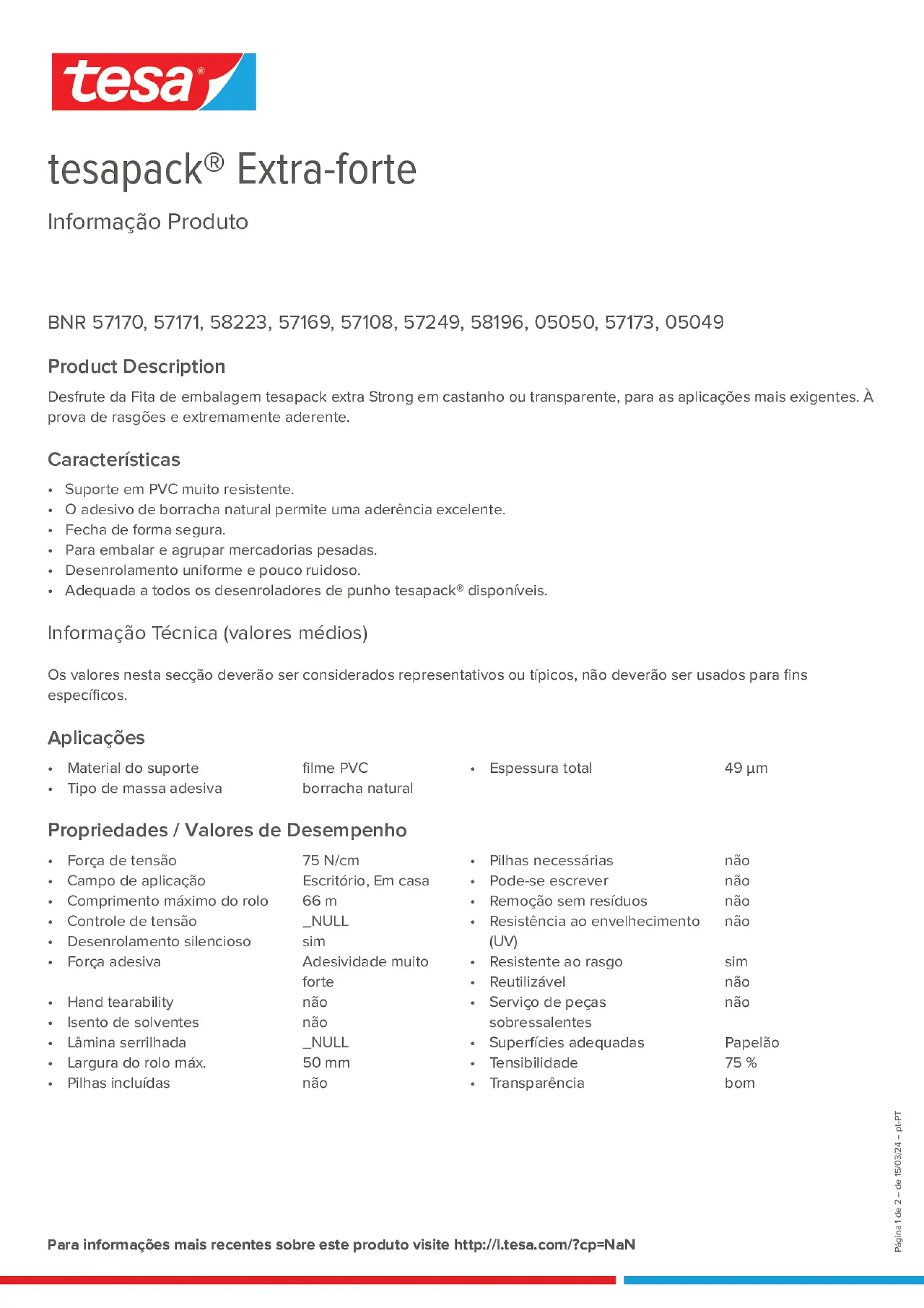 Product information_tesapack® 57249_pt-PT