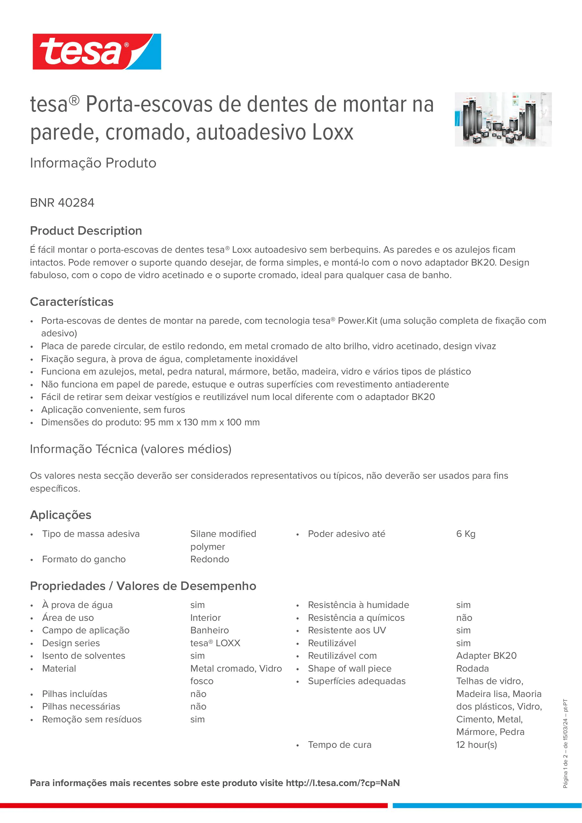 Product information_tesa® 40284_pt-PT