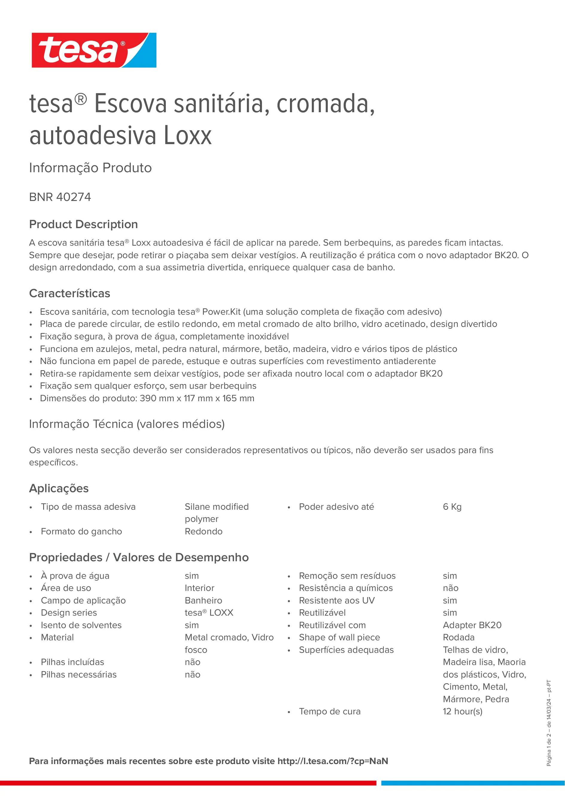 Product information_tesa® 40274_pt-PT