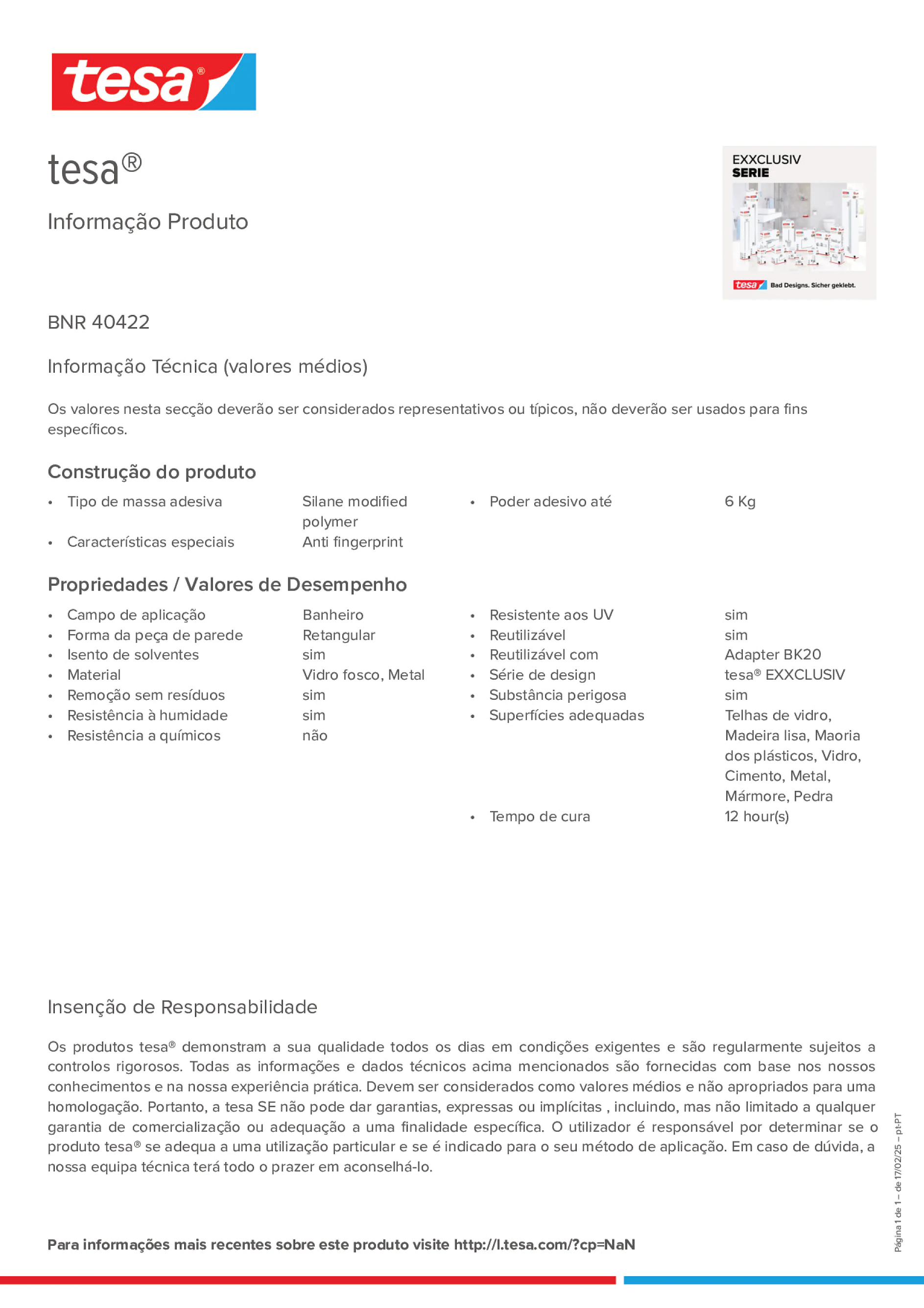 Product information_tesa® 40422_pt-PT