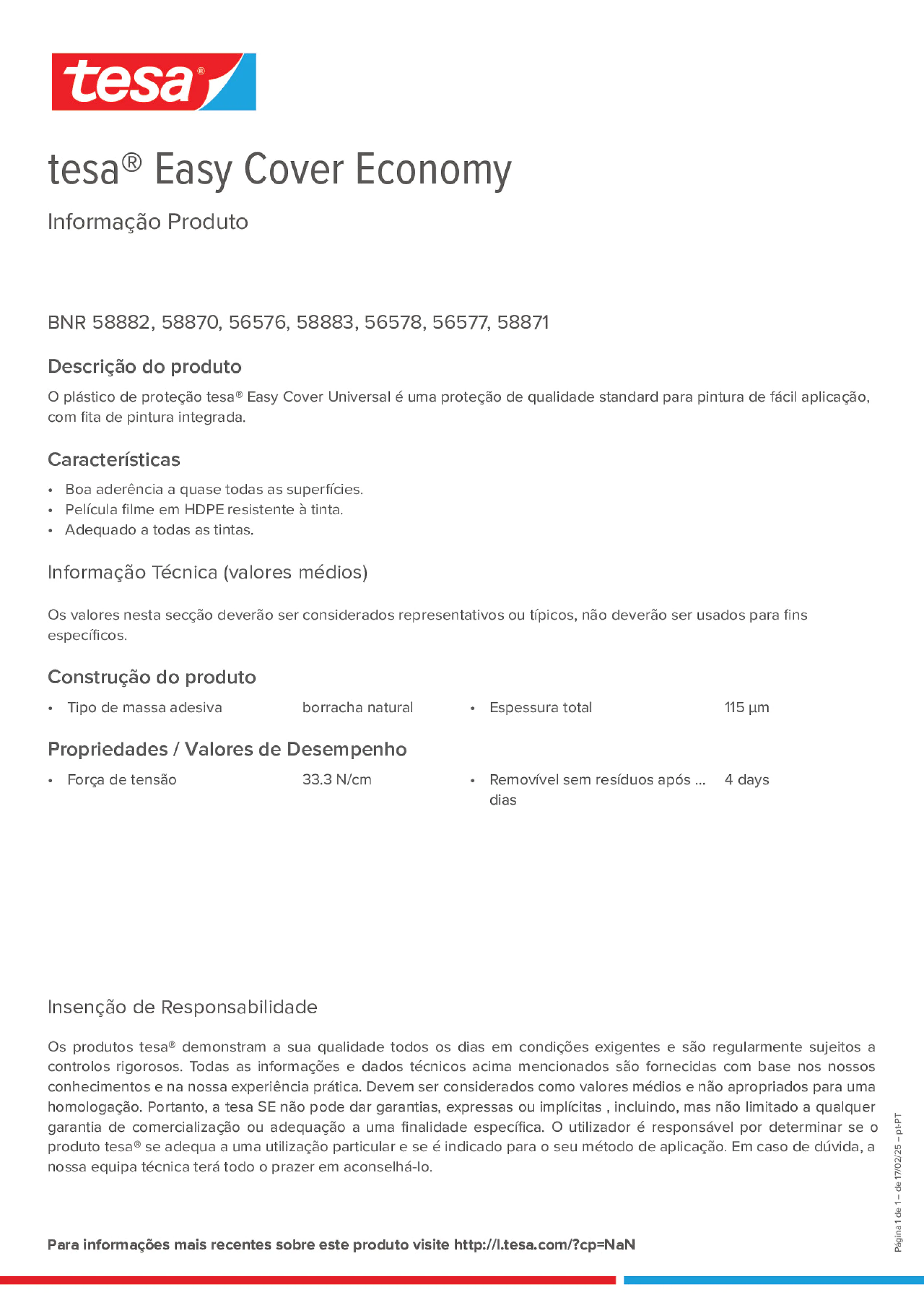 Product information_tesa® Easy Cover 58882_pt-PT