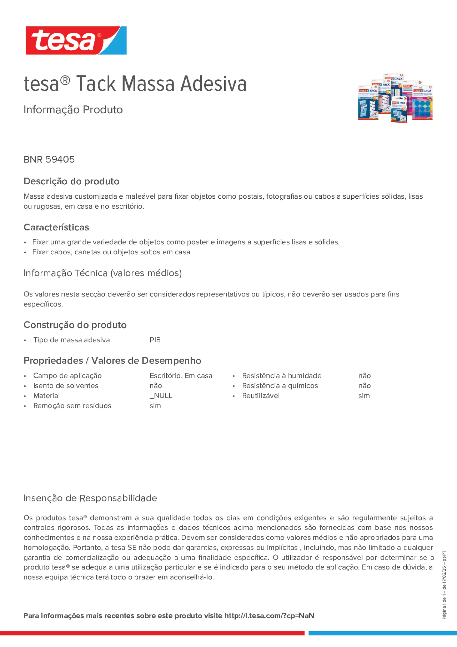 Product information_tesa® Tack 59405_pt-PT