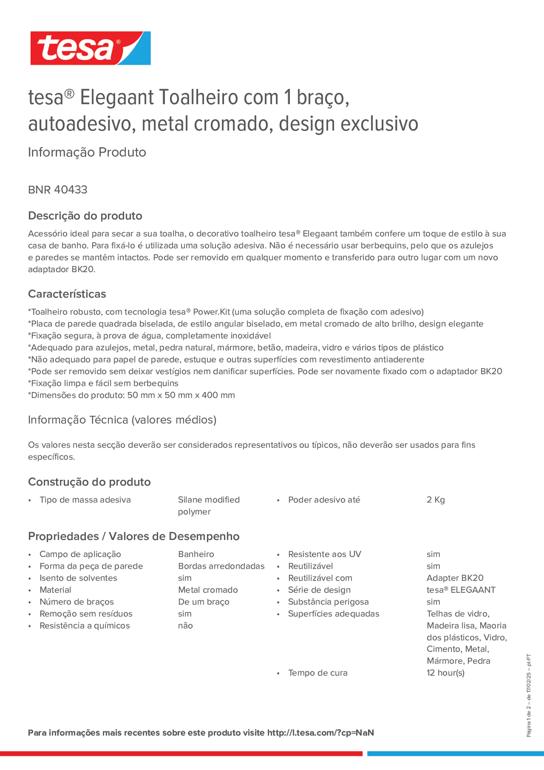 Product information_tesa® 40433_pt-PT