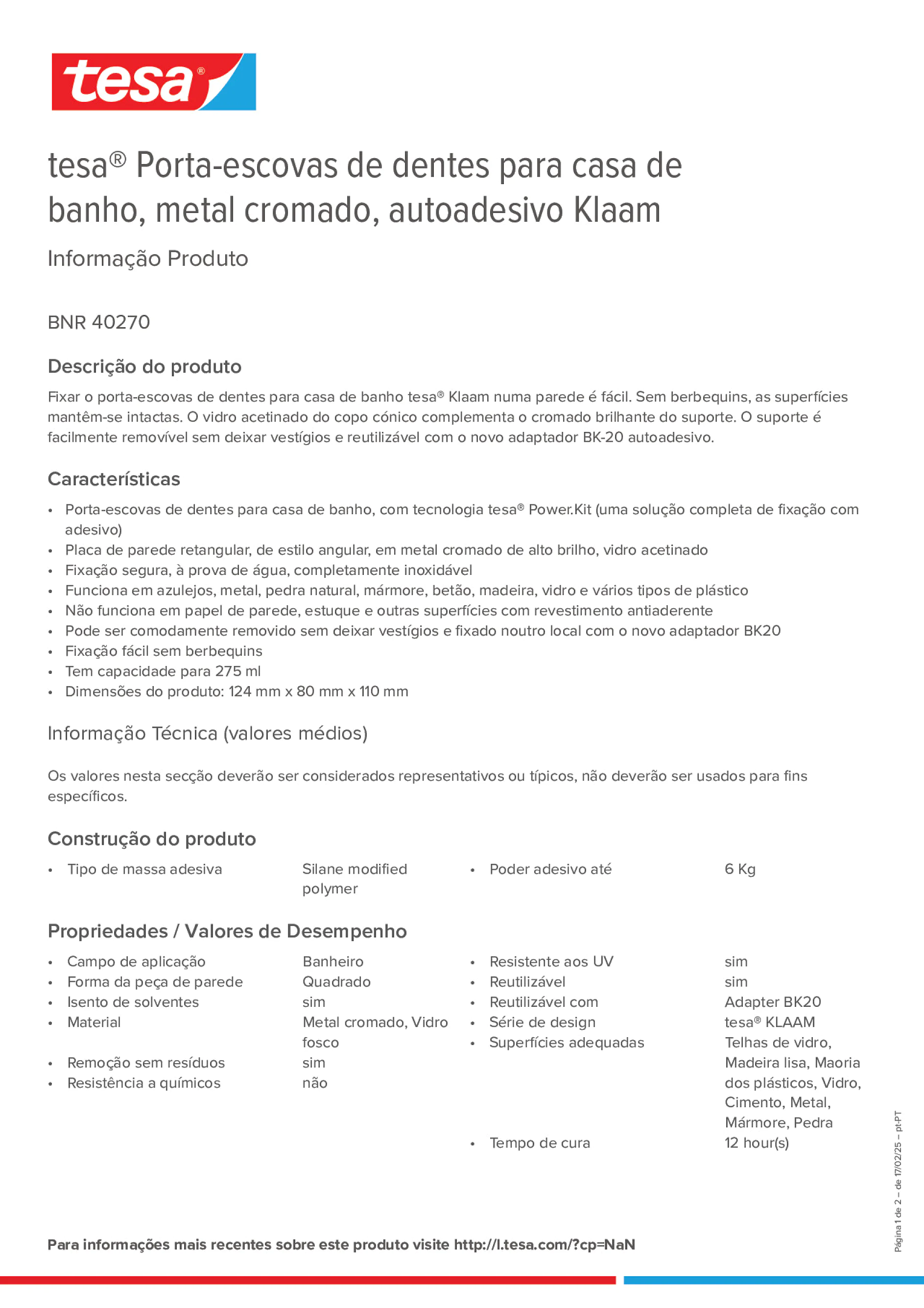 Product information_tesa® 40270_pt-PT