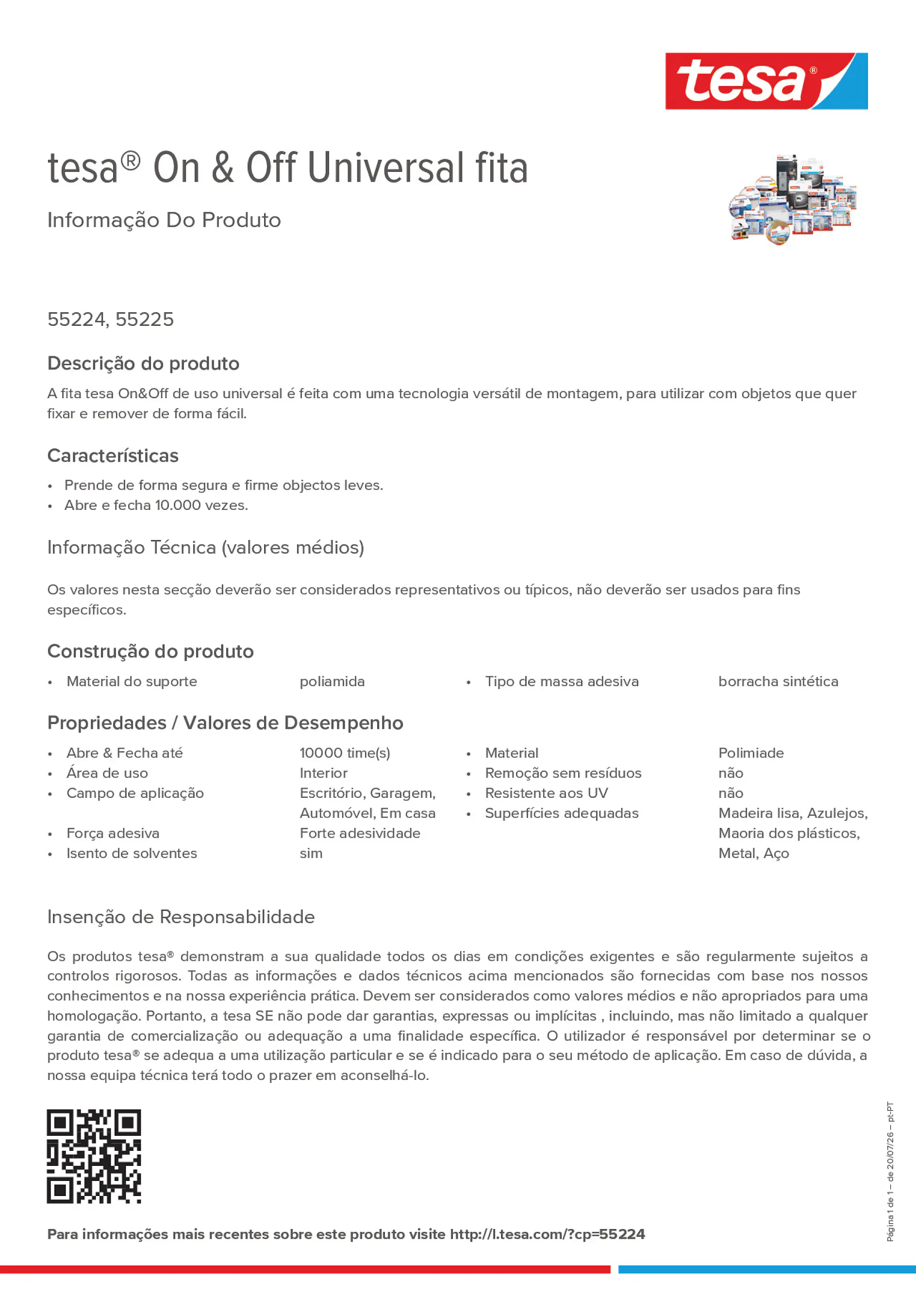Product information_tesa® On & Off 55224_pt-PT