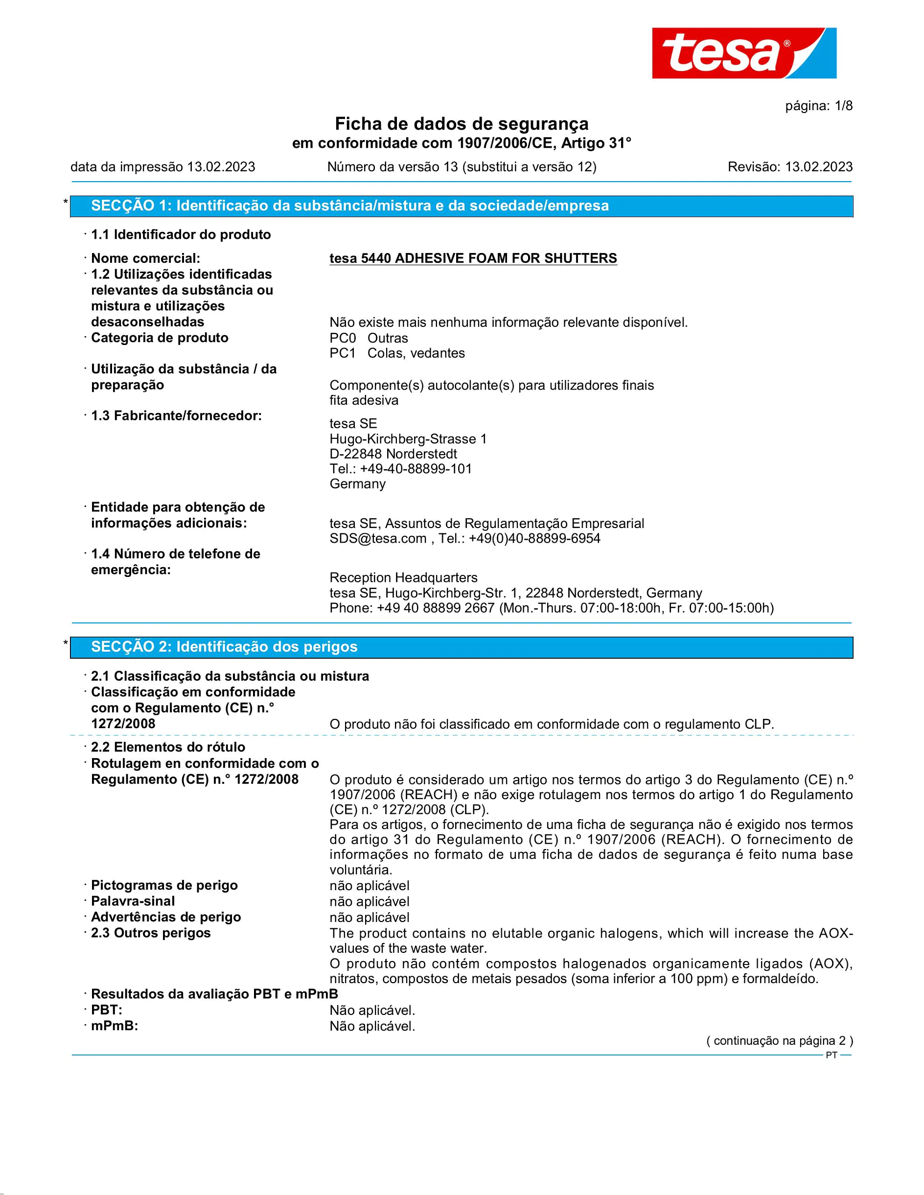 Safety data sheet_tesamoll® 05440_pt-PT_v13