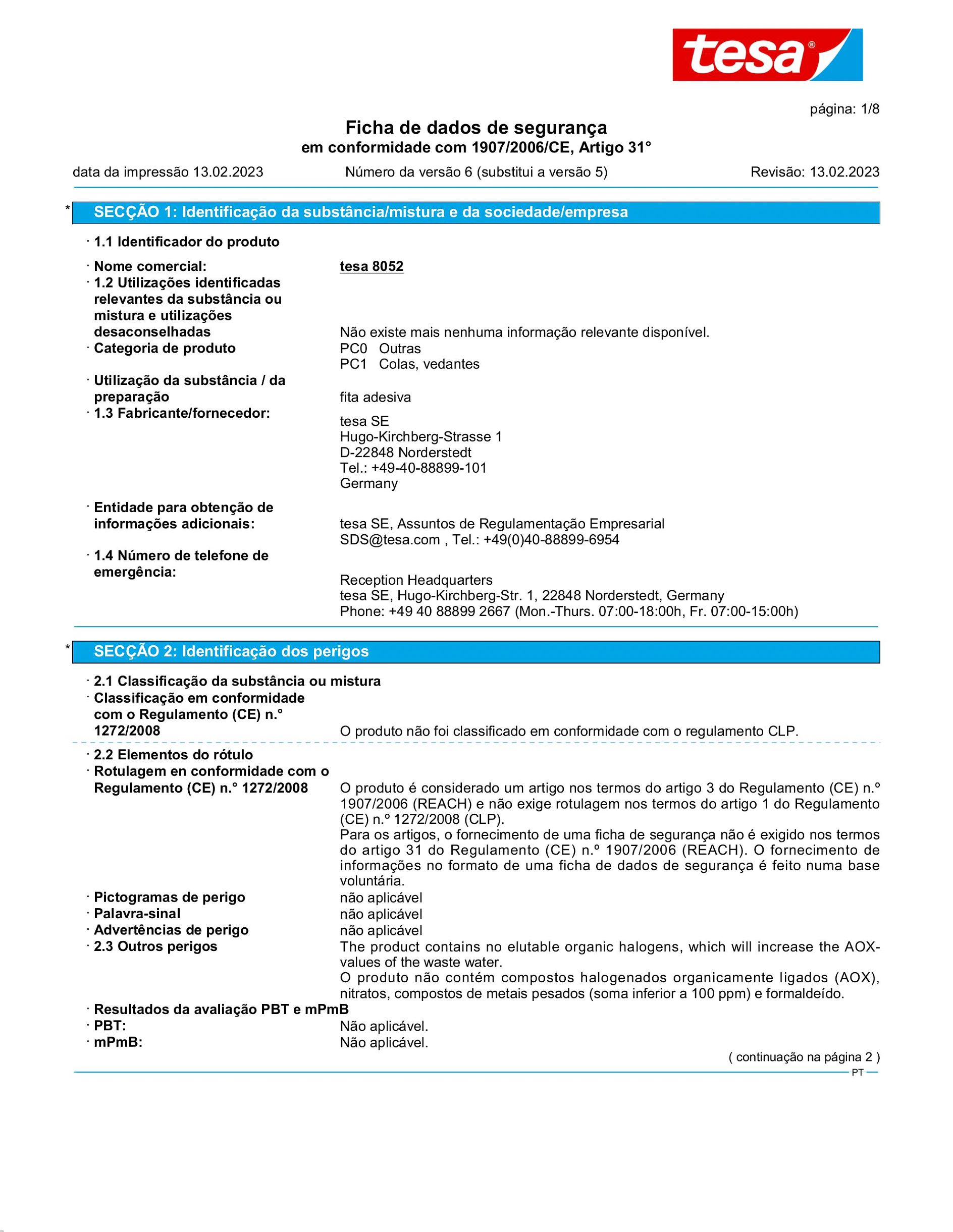 Safety data sheet_tesapack® 57227_pt-PT_v6