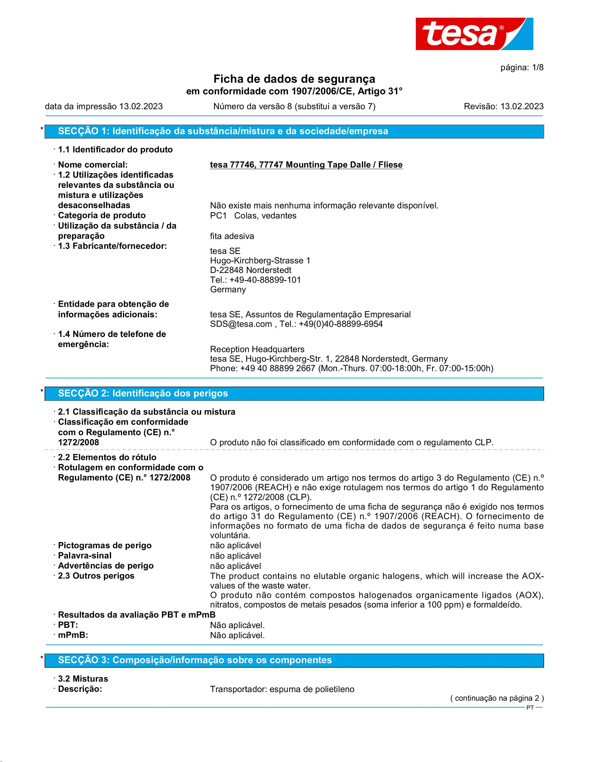 Safety data sheet_tesa® 77746_pt-PT_v8