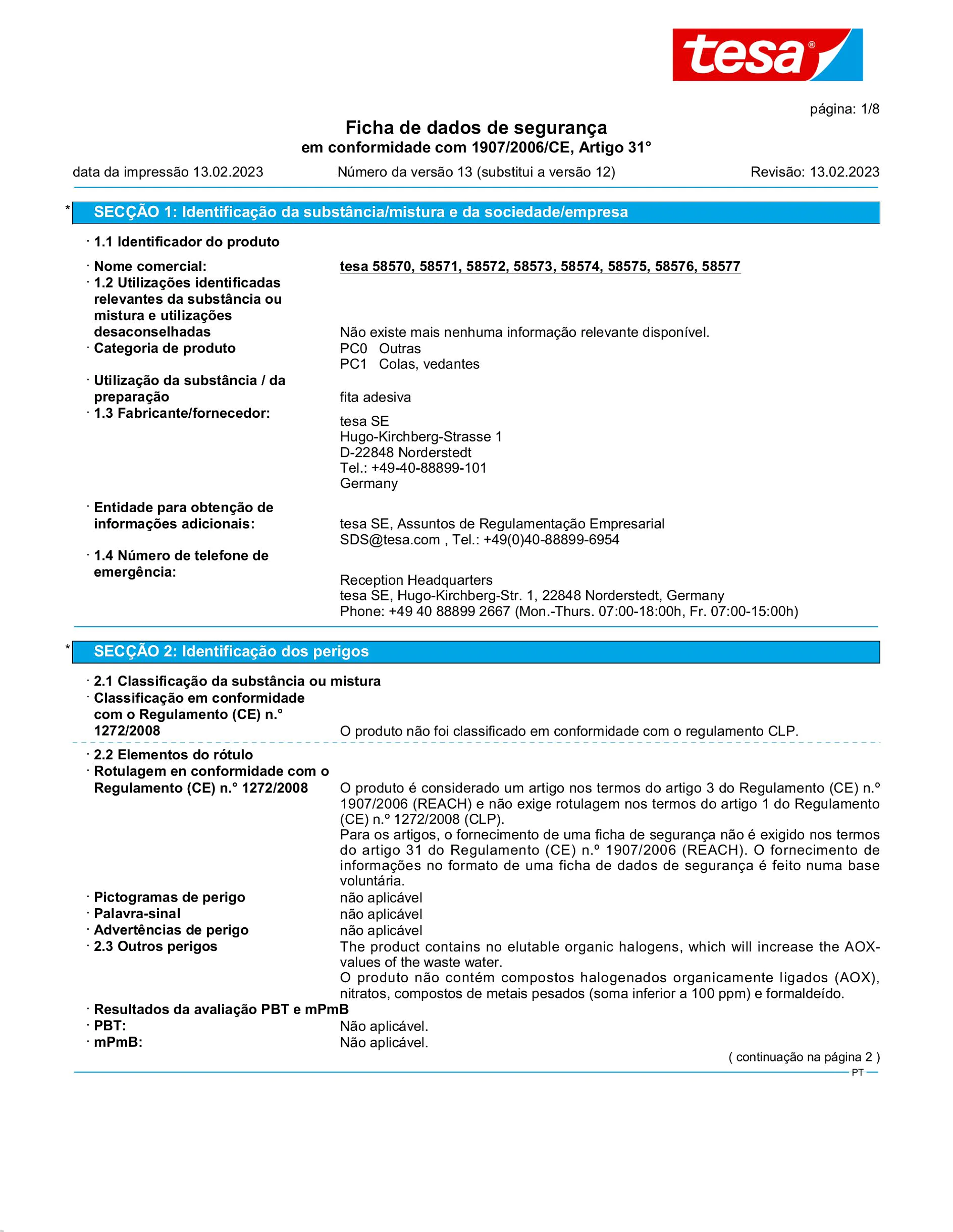Safety data sheet_tesapack® 58572_pt-PT_v13