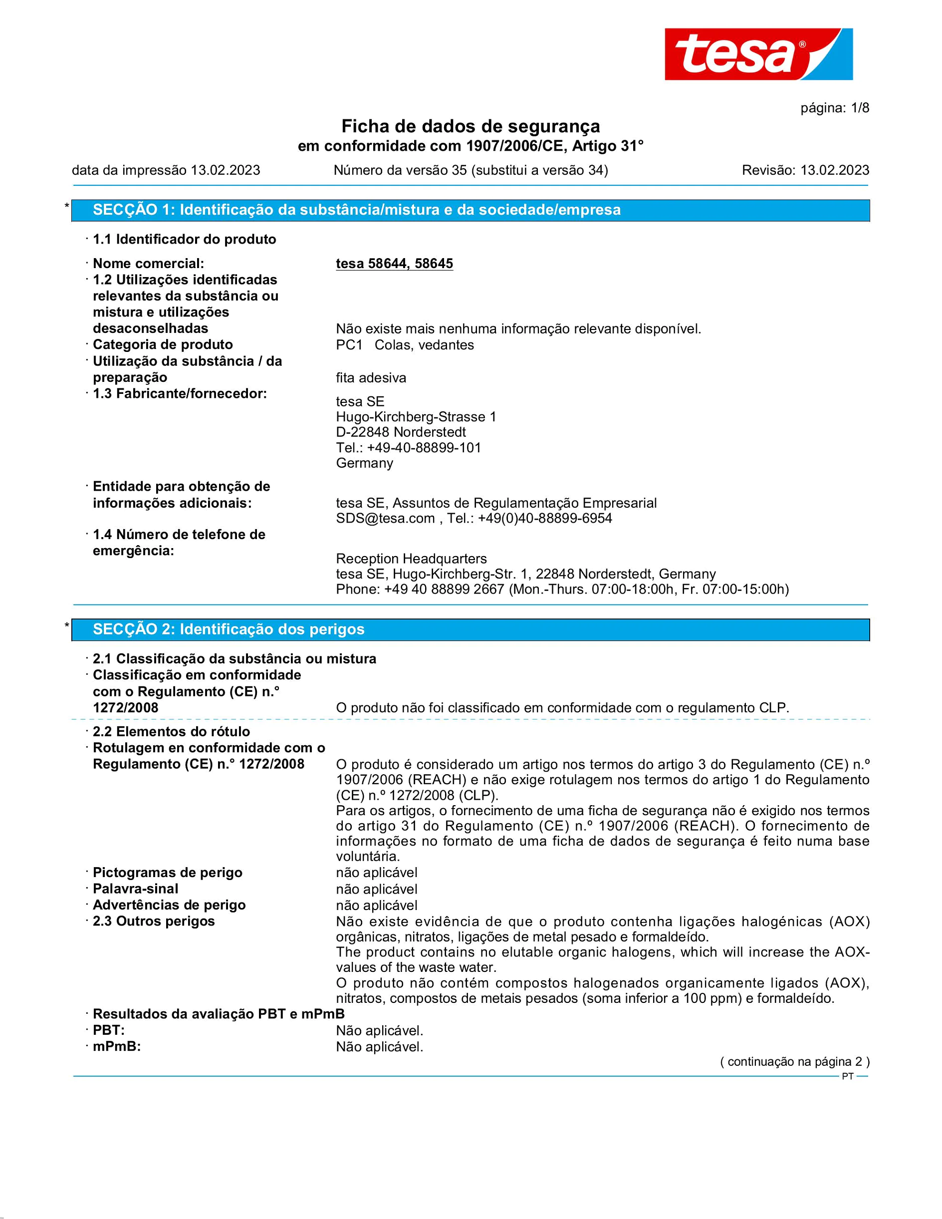 Safety data sheet_tesapack® 4124PVC30_pt-PT_v35