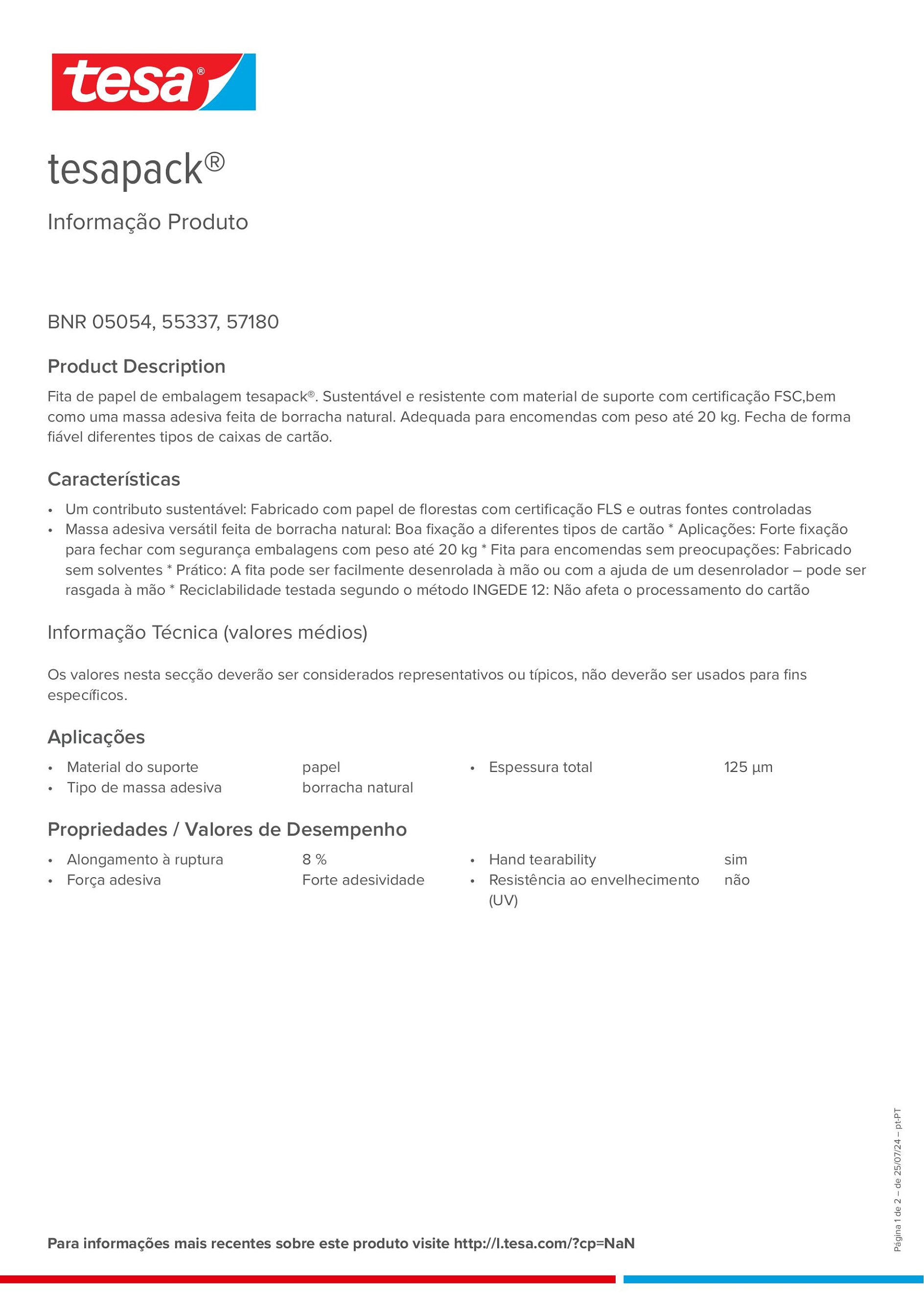 Product information_tesapack® 05054_pt-PT