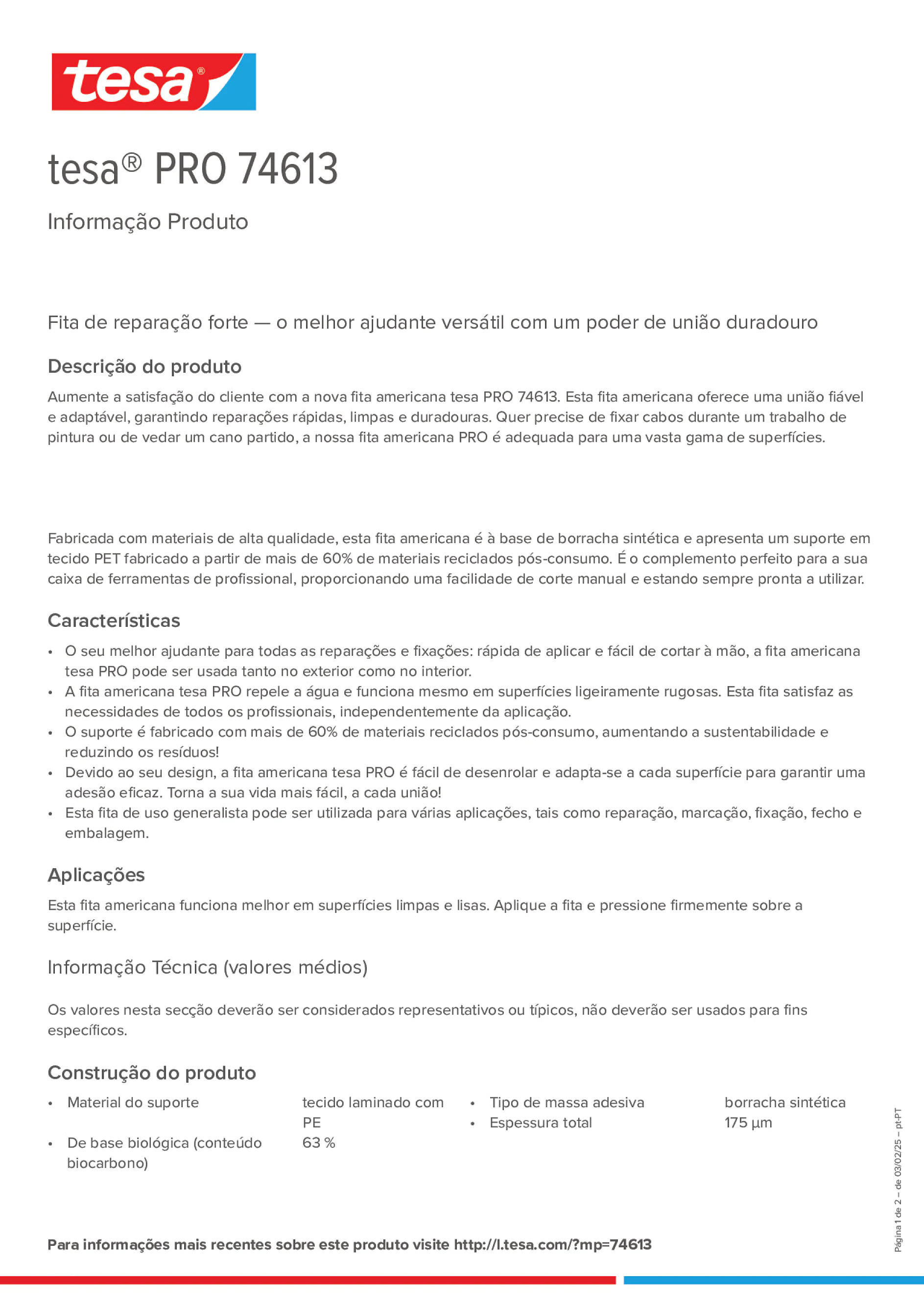 Product information_tesa® PRO 74613_pt-PT