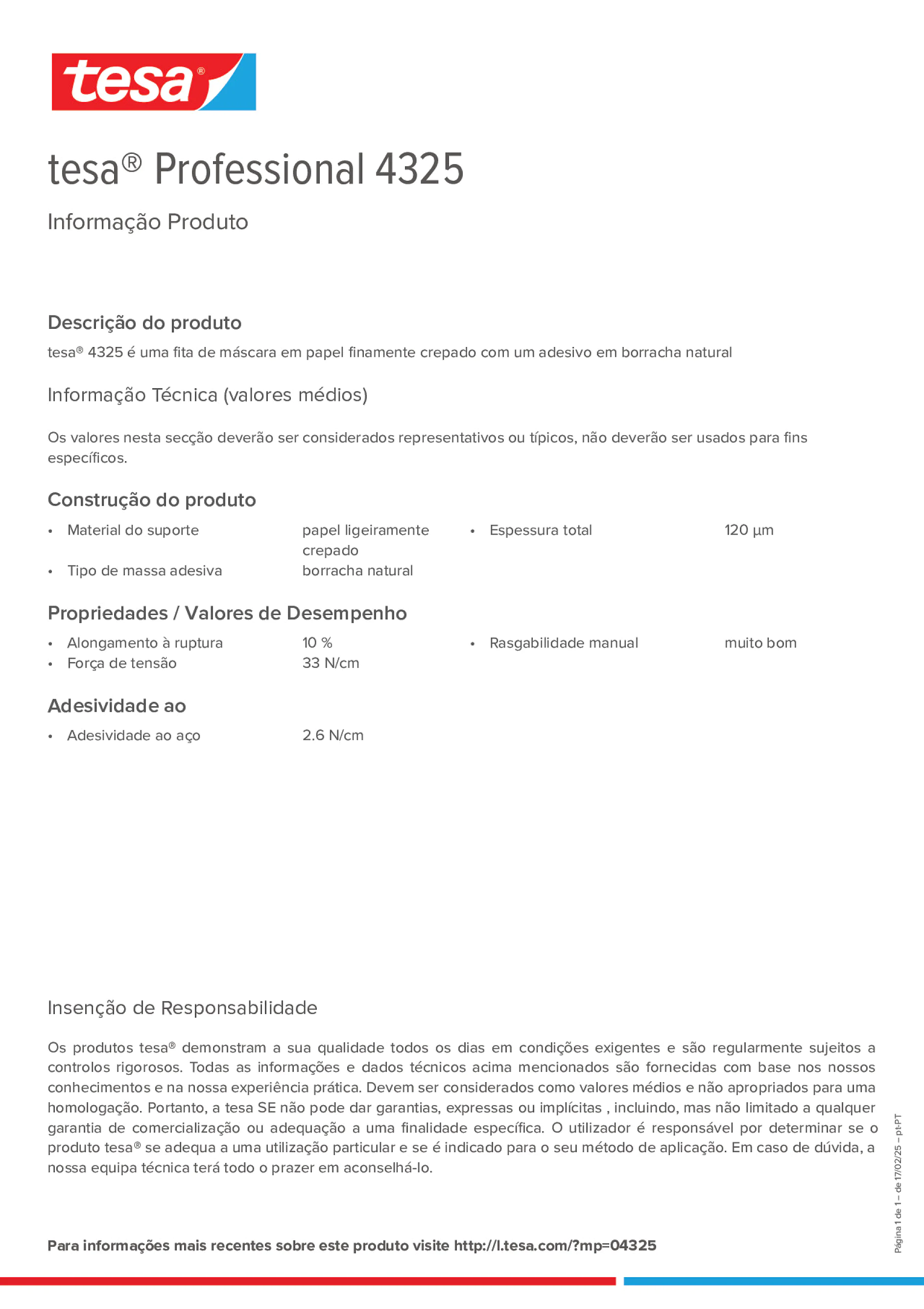 Product information_tesa® Professional 04325_pt-PT