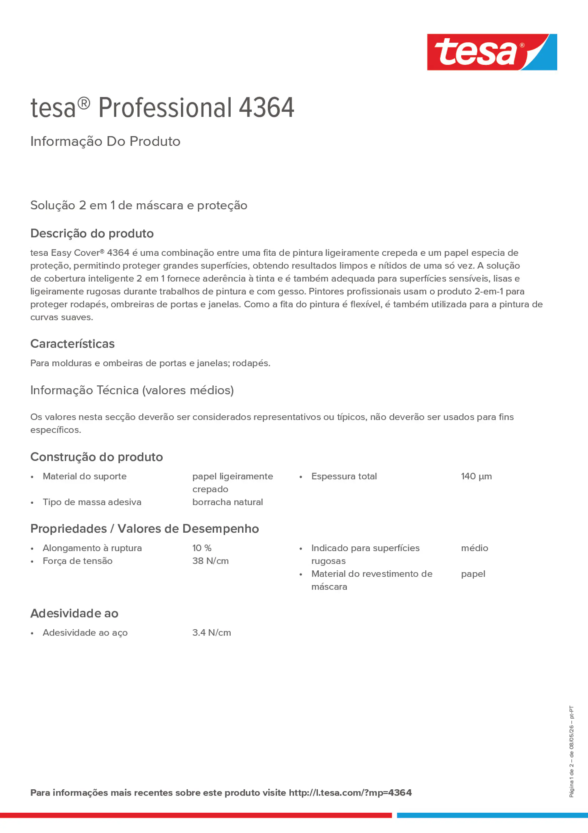Product information_tesa® Professional 04364_pt-PT