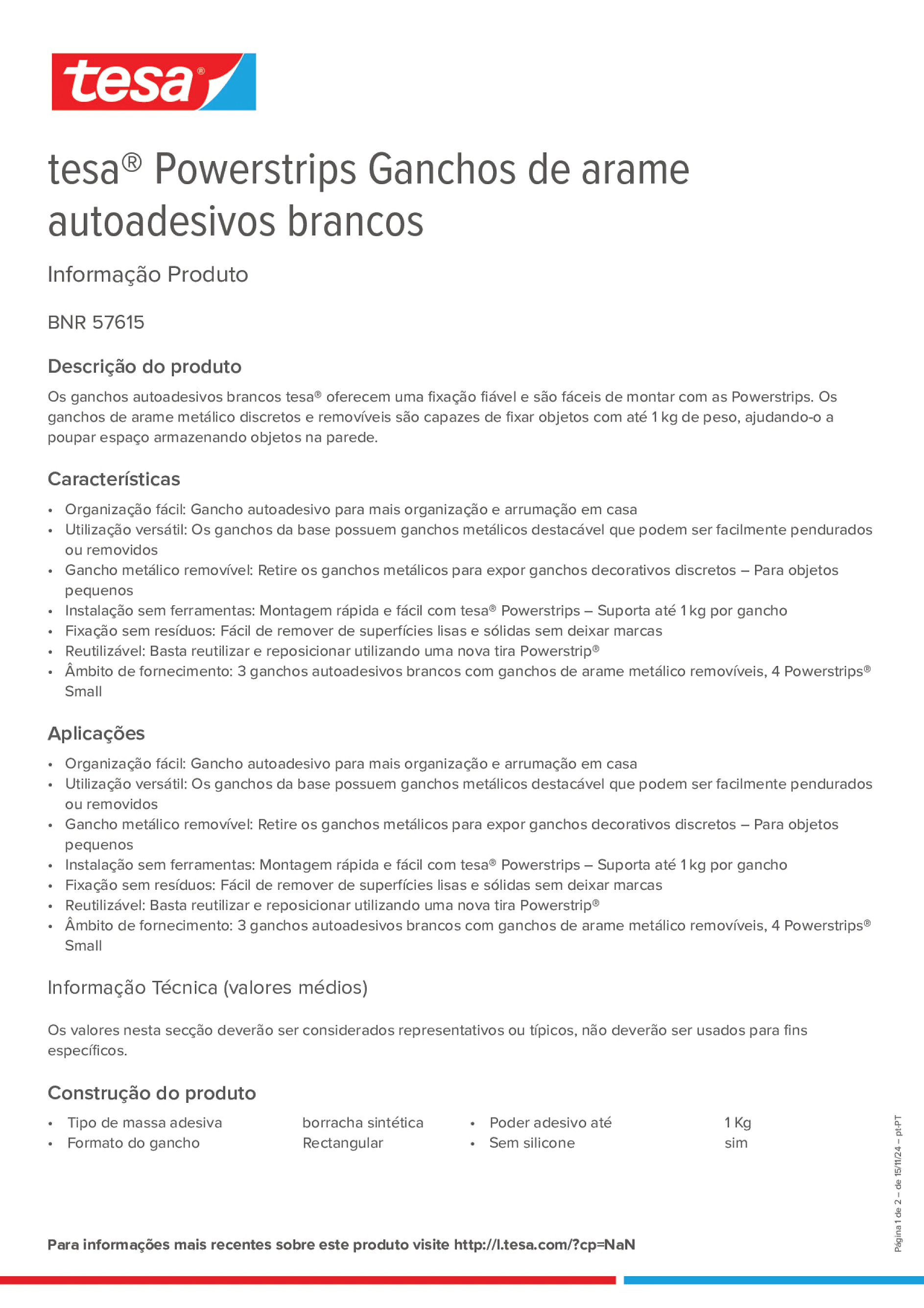 Product information_tesa® Powerstrips 57615_pt-PT